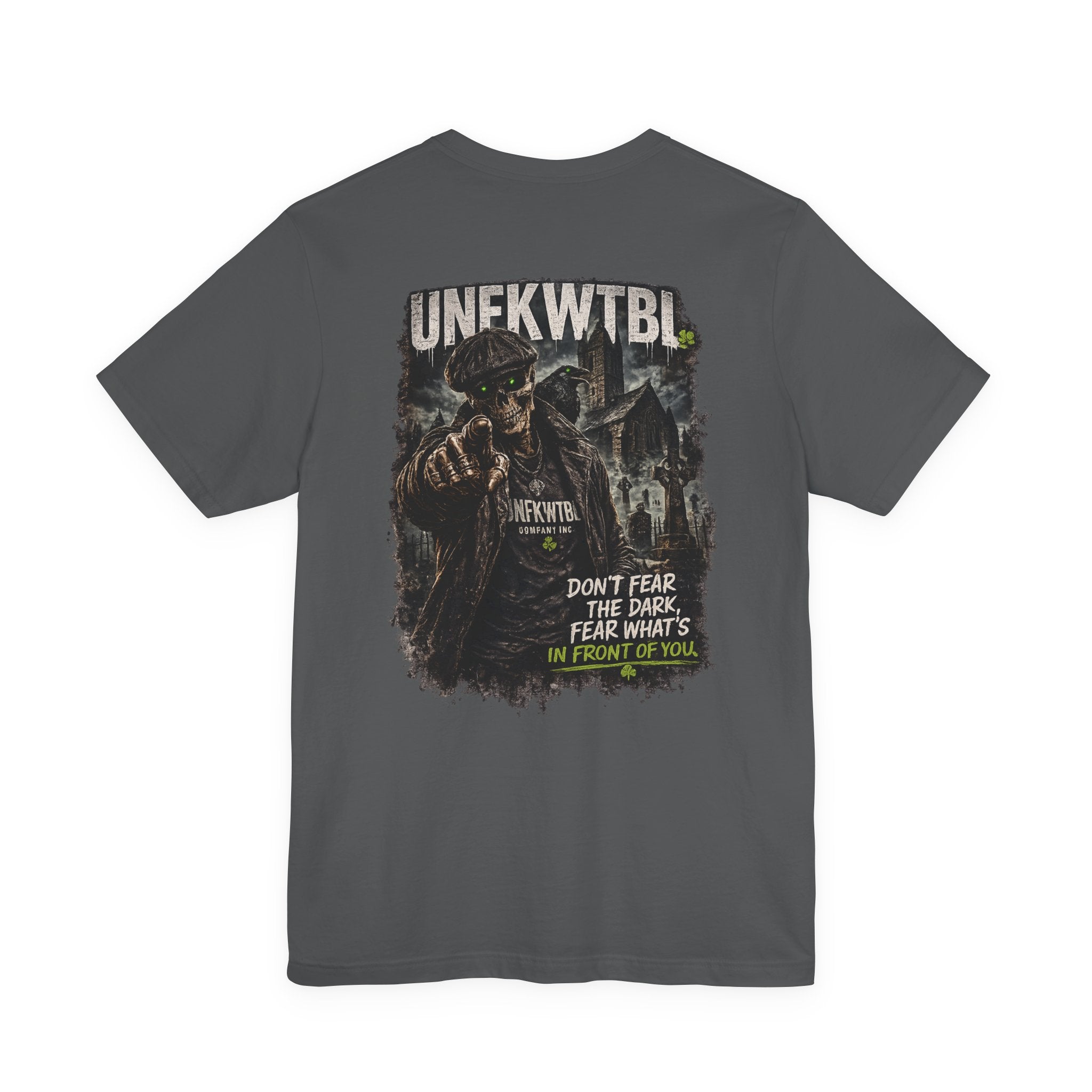 UNFKWTBL Graphic Tee — "Don't Fear the Dark" Military-Inspired Short Sleeve Shirt