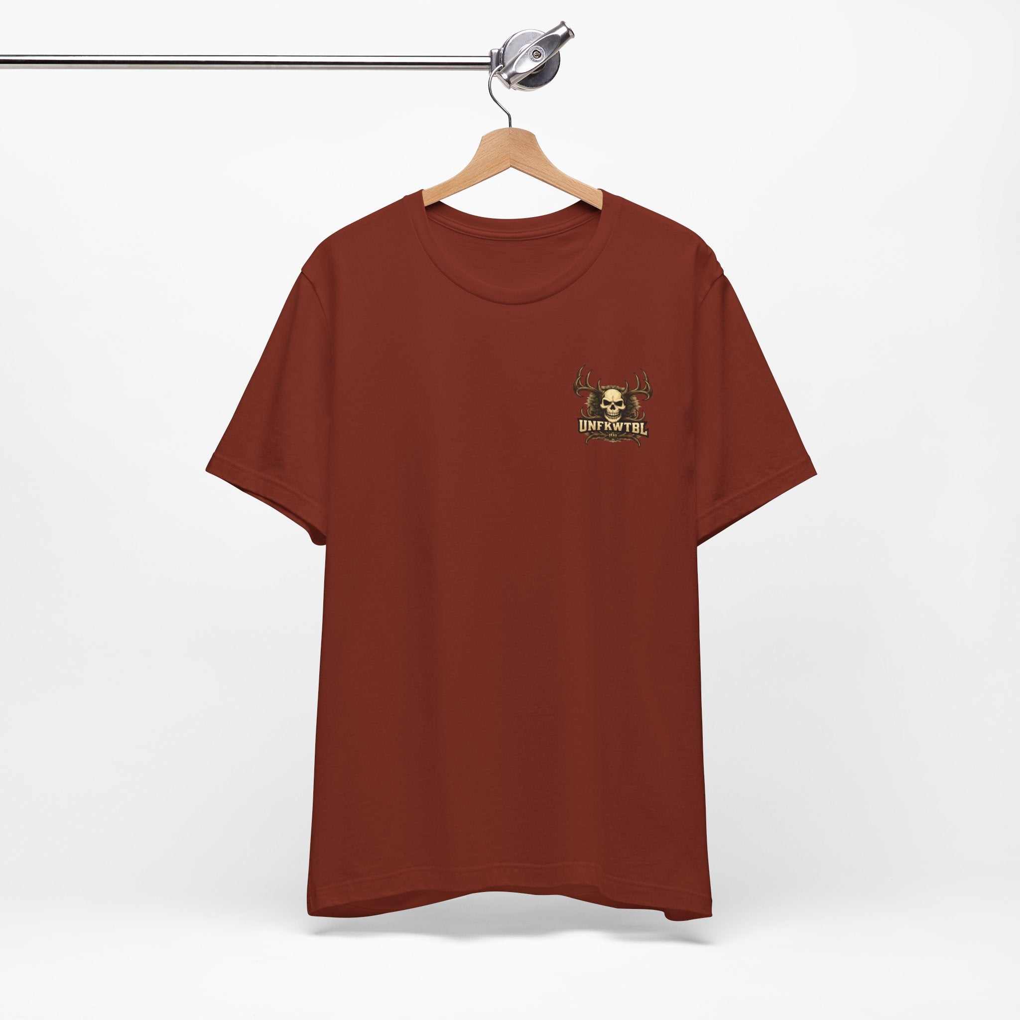 Turkey Off Graphic Tee with funny skeleton turkey design for Thanksgiving and hunting humor