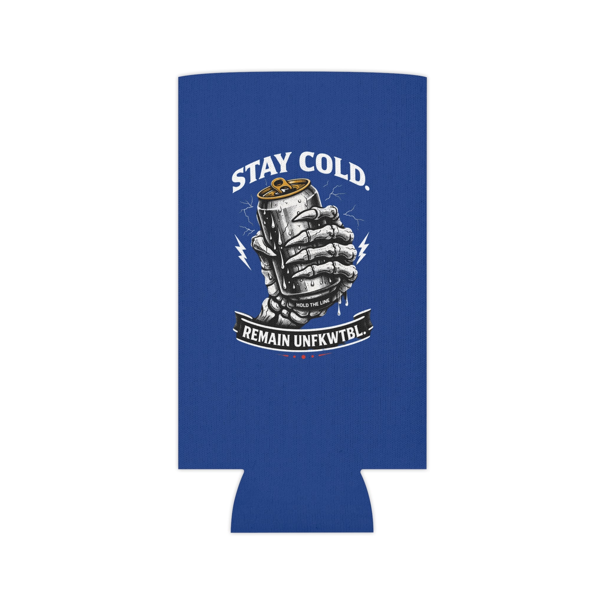 Can Cooler - "Stay Cold" Skull Hand Beer Koozie (You’re On The Menu)