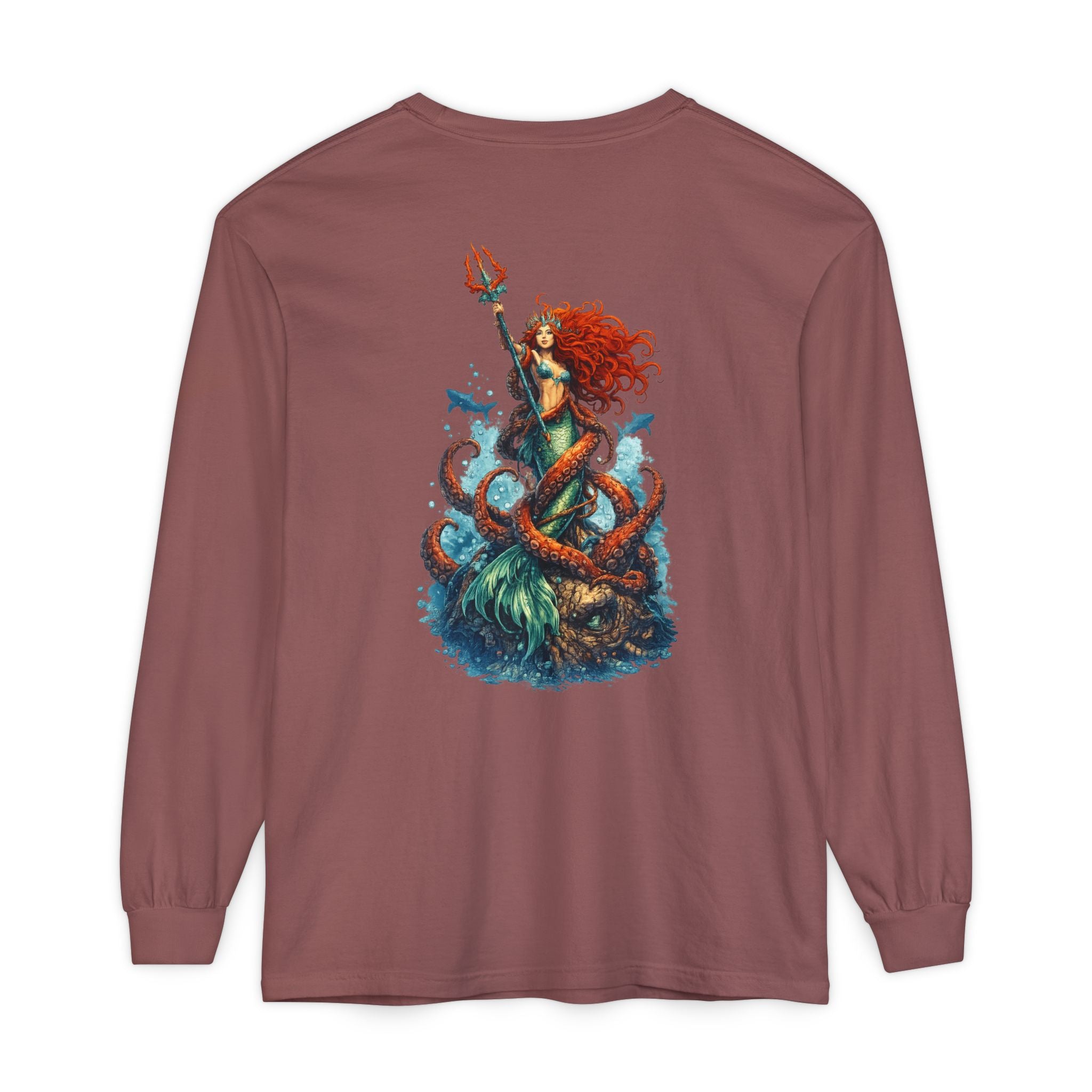 Mermaid & Kraken Graphic Long Sleeve Tee