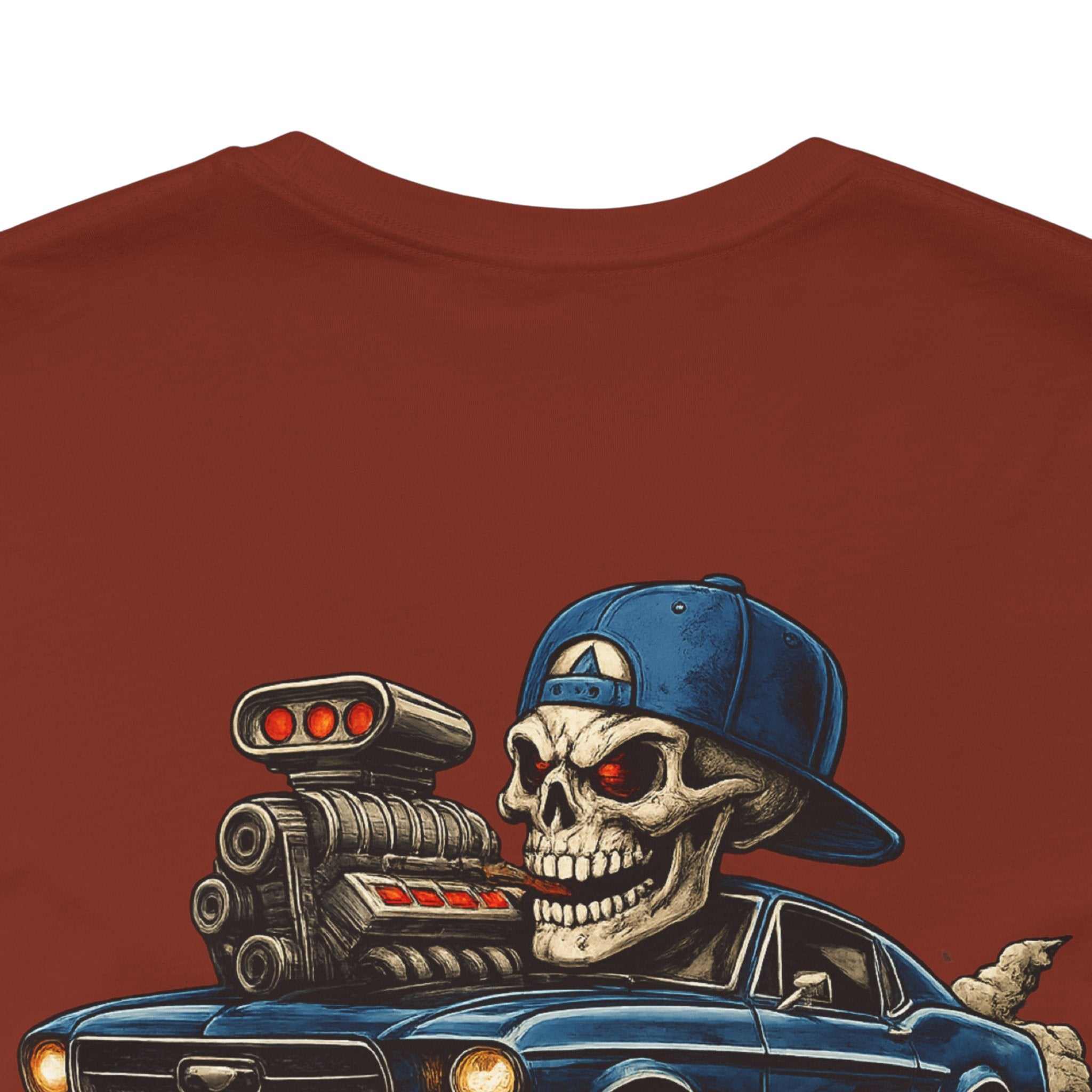 Still Raisin' Hell T‑Shirt - Skull Muscle Car Graphic Tee