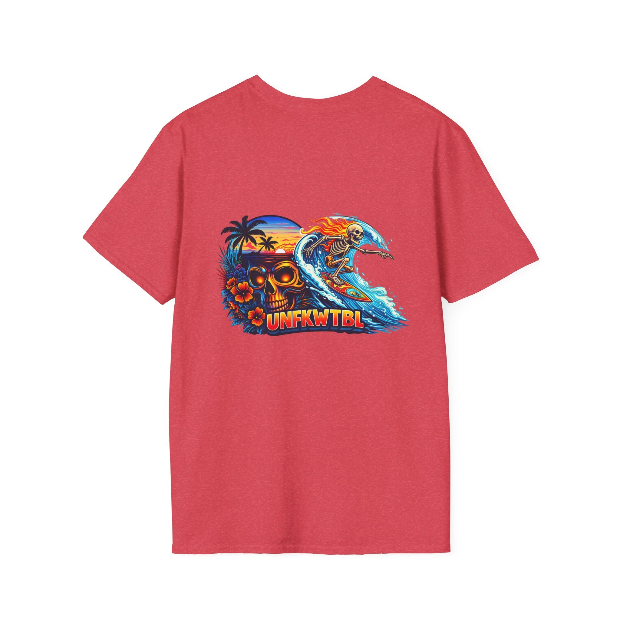 Skull Wave T-Shirt — Tropical Surf Graphic with 'UNFKWTBL'