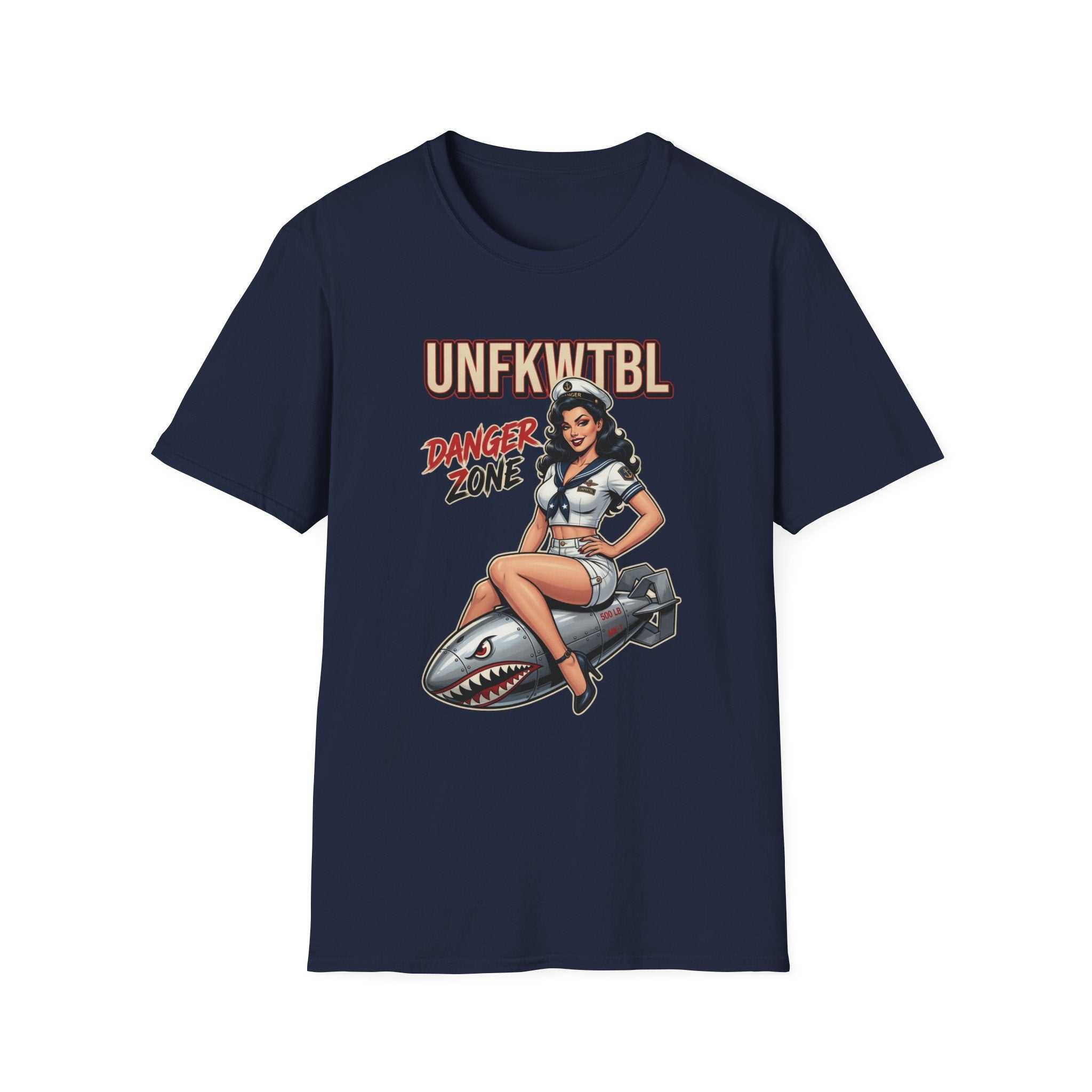 T-Shirt — "UNFKWITBL" Danger Zone Pin-Up Graphic Tee