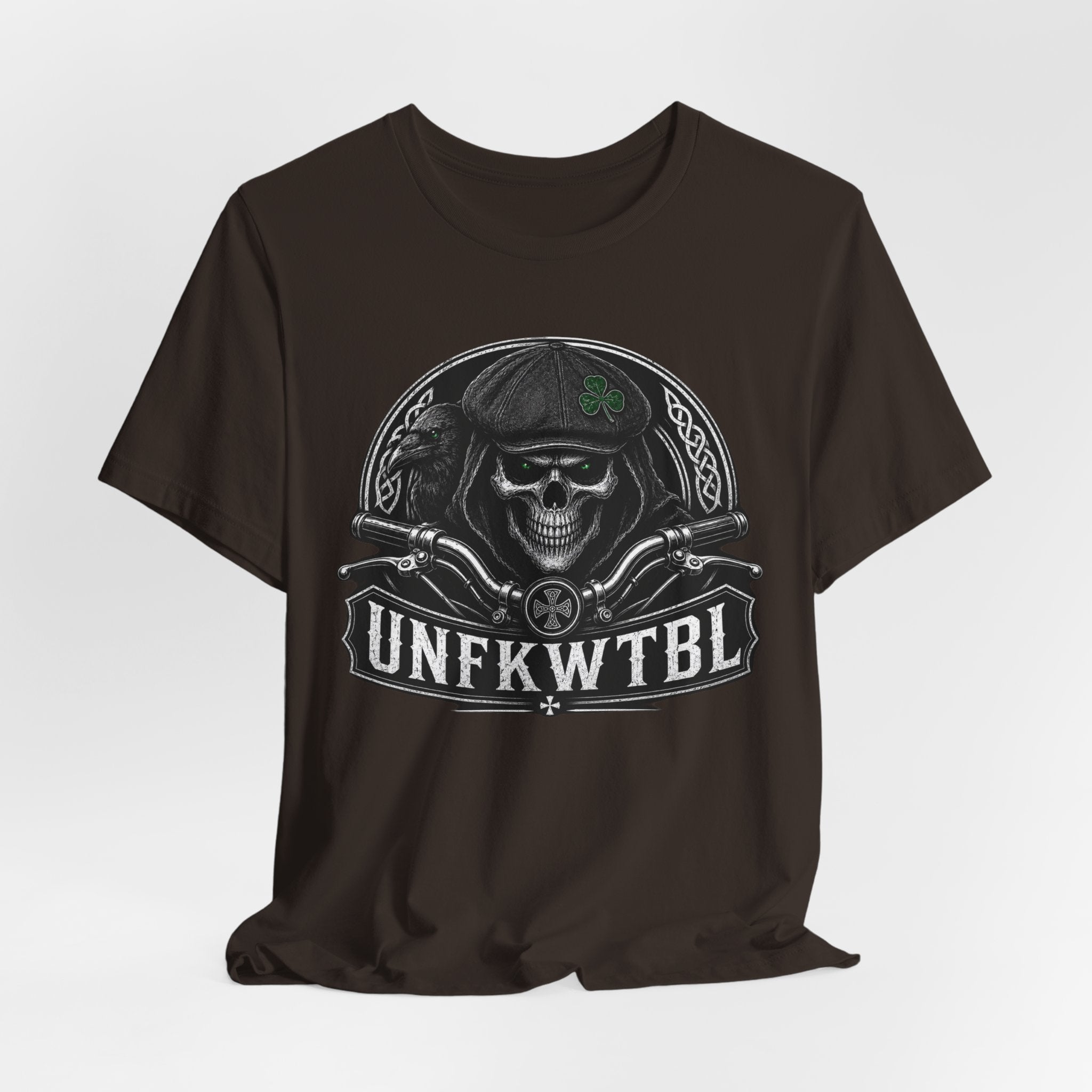 Skull Biker Tee — "UNFKWTBL" Vintage Motorcycle Graphic T-Shirt