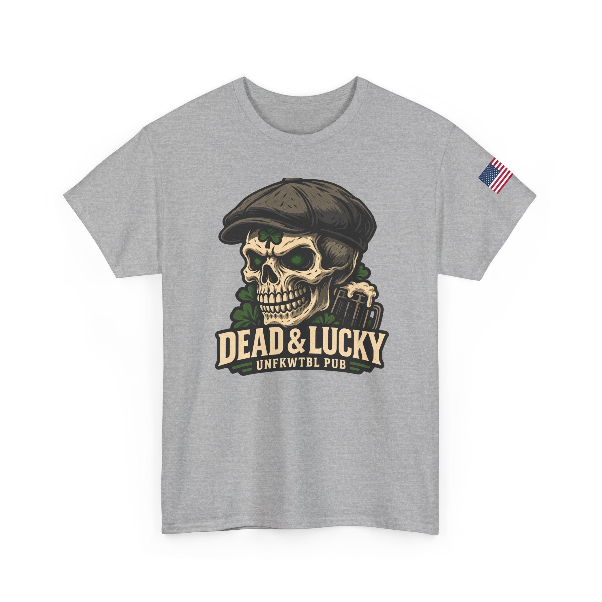 Dead & Lucky Skull Tee Irish Pub Shirt UNFKWTBL