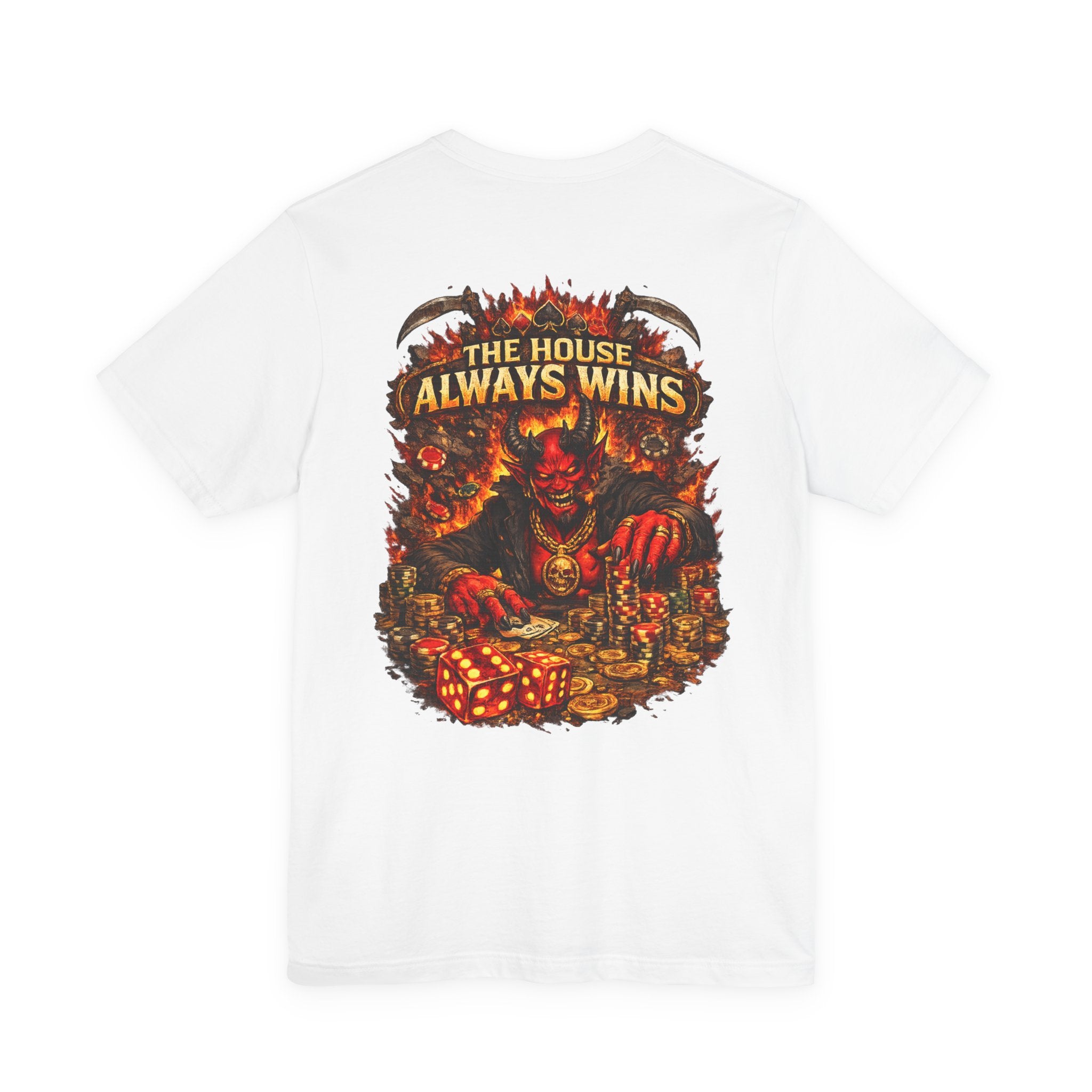 The House Always Wins T-Shirt — Devil Casino Poker Graphic Tee