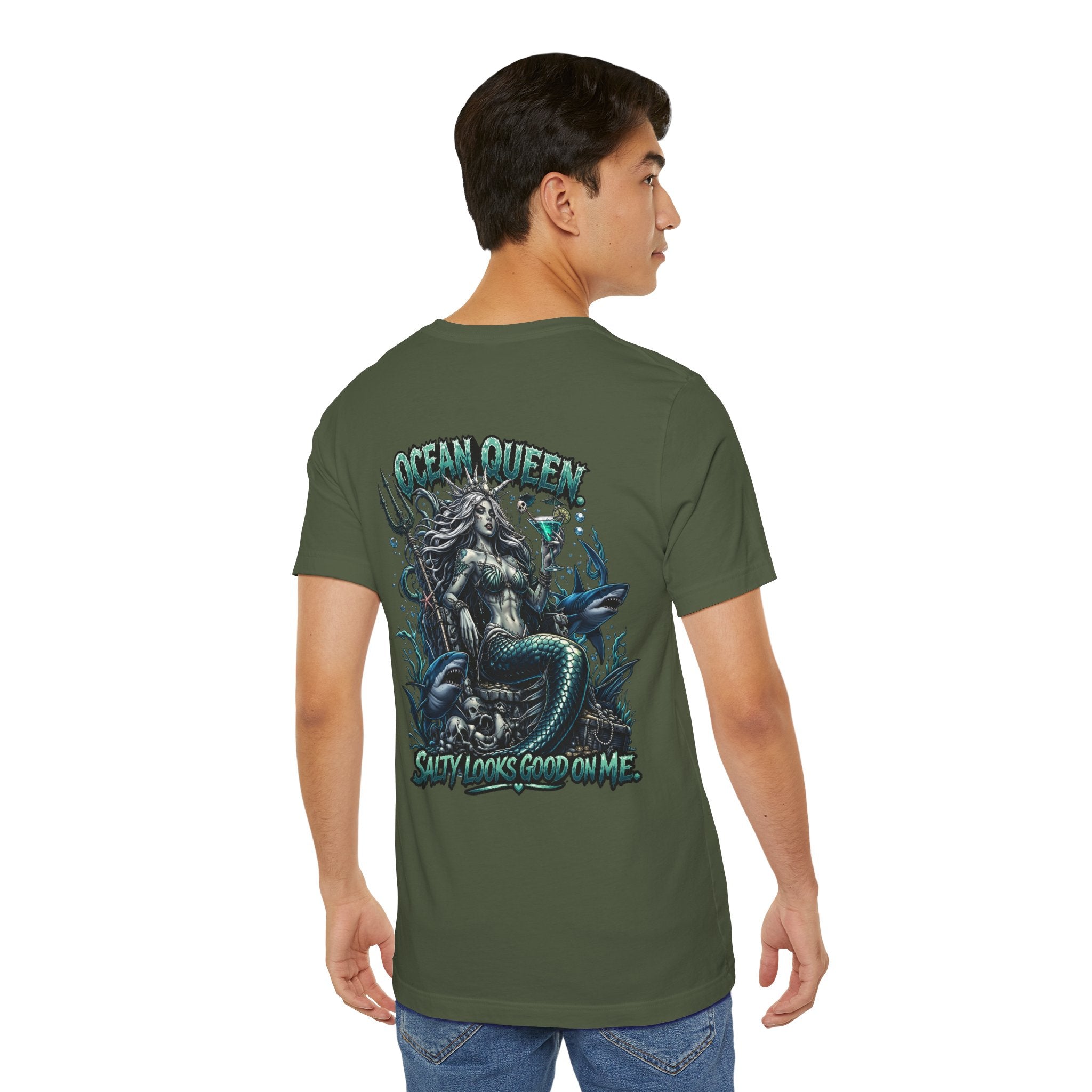 Ocean Queen Mermaid Tee — 'Ocean Queen' Graphic Short Sleeve Shirt
