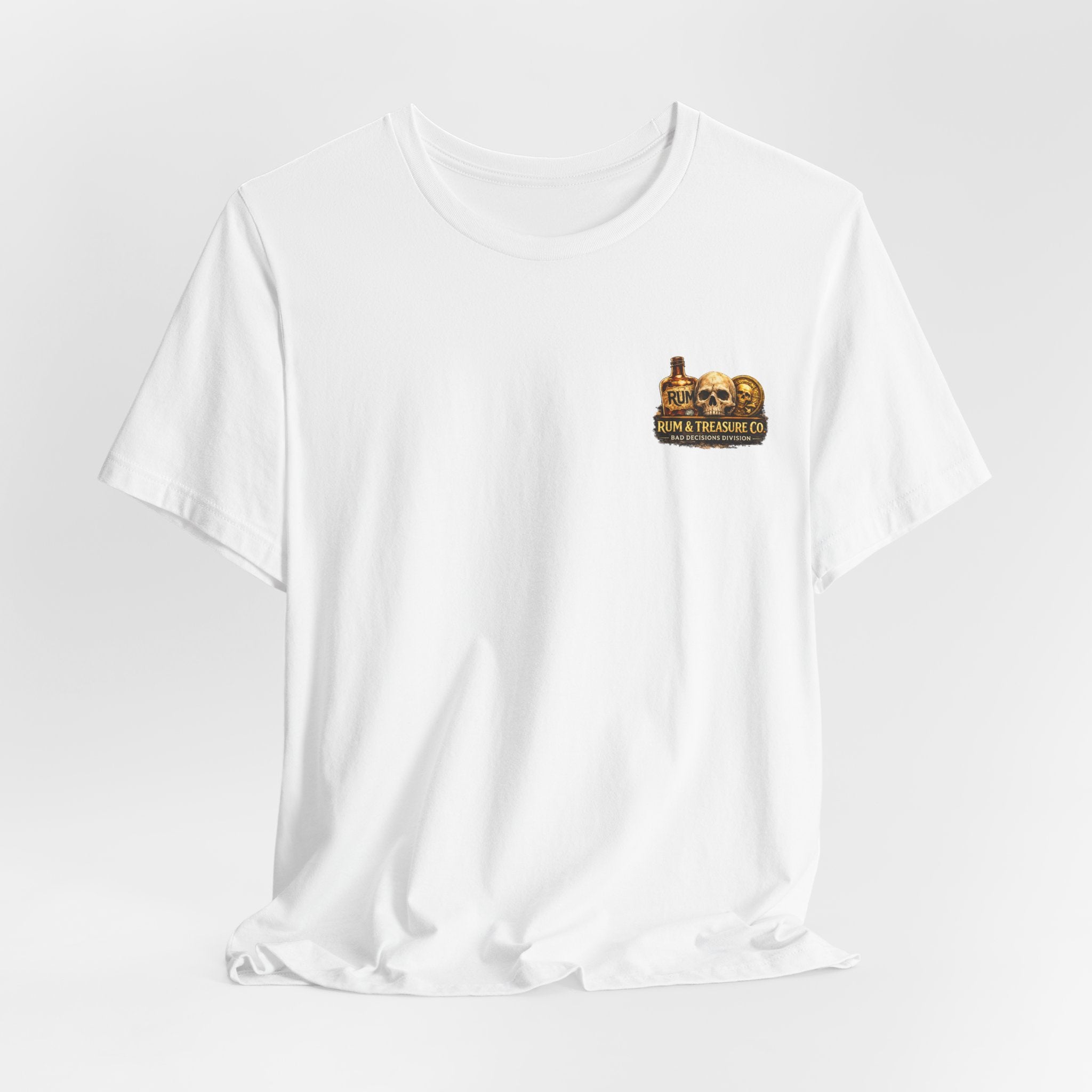 Gold First Pirate Tee — 'Gold First, Questions Later' Treasure Skull T-Shirt