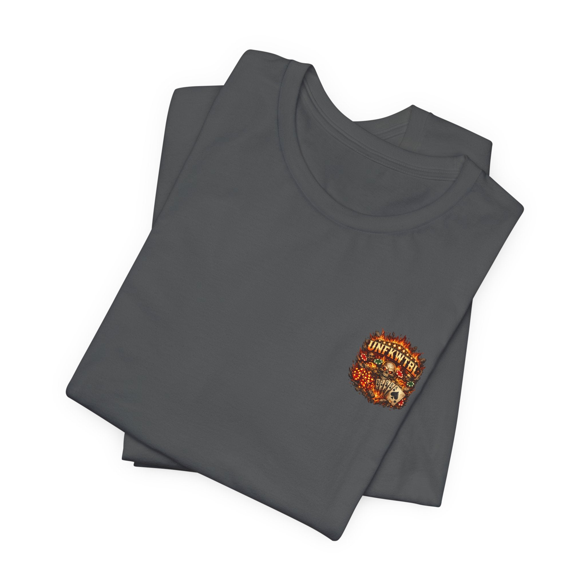 Devil Poker Tee — Fiery Demon Back Graphic T-Shirt