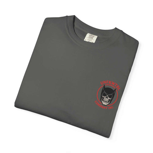 Batman Holographic Ghostface themed unisex black T-shirt with skull and bat design on chest