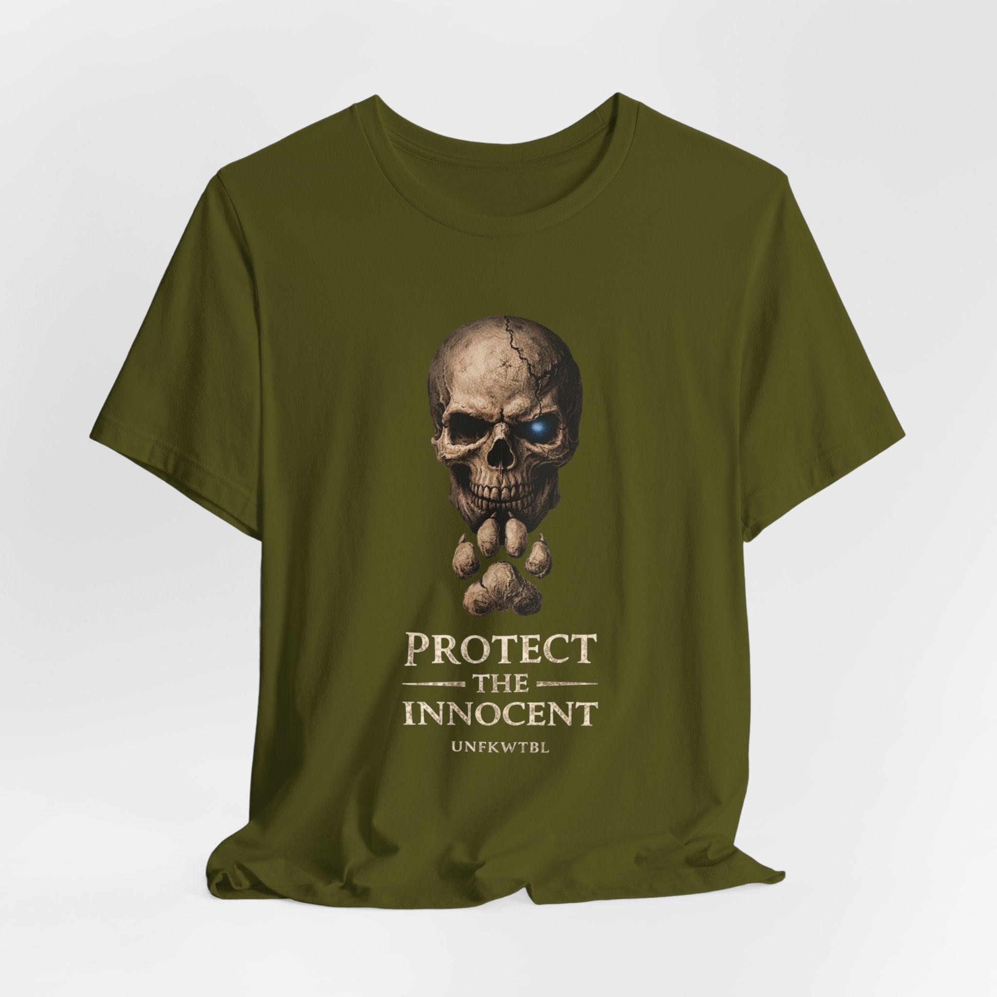 Protect the Innocent Skull Tee — "Harm Them... Answer For It." Statement T-Shirt