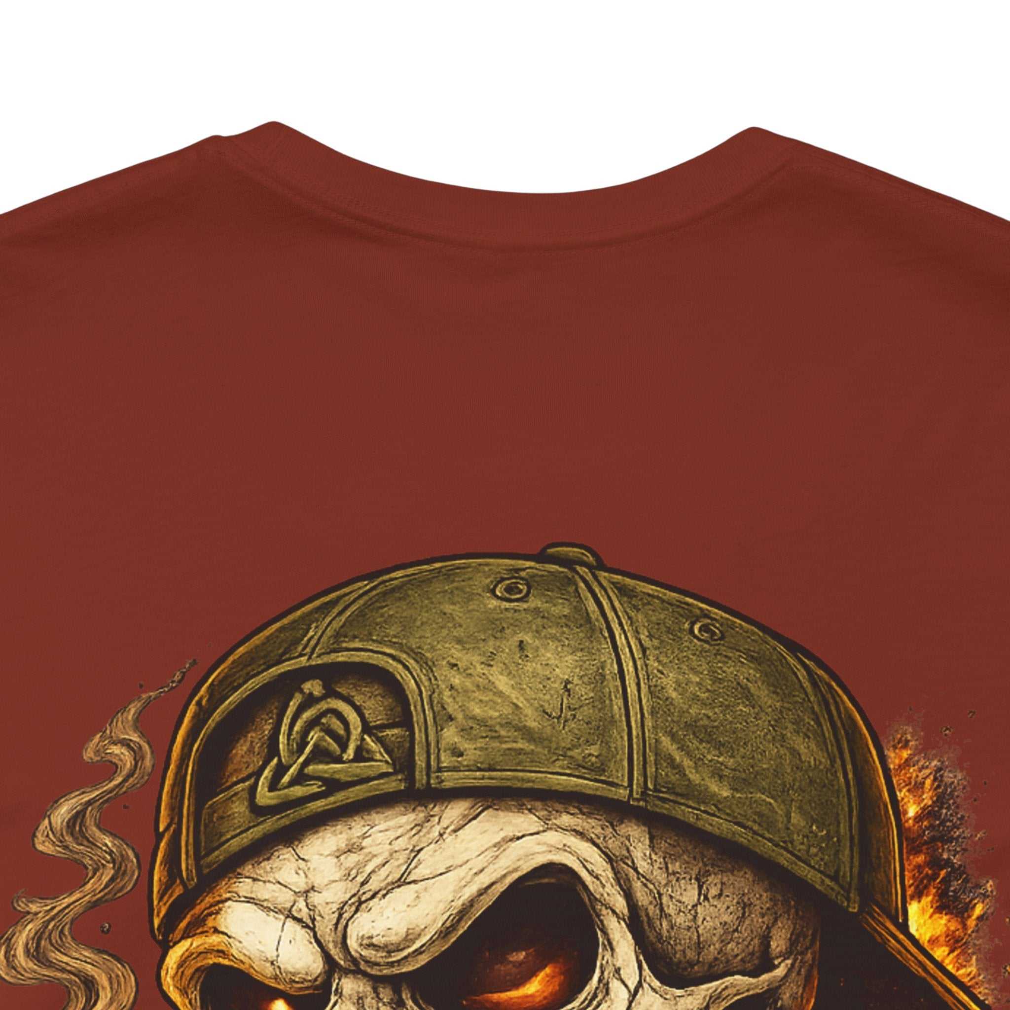 Built Different Skull Tee with bold skull graphic and "BUILT DIFFERENT" tagline on black biker style t-shirt
