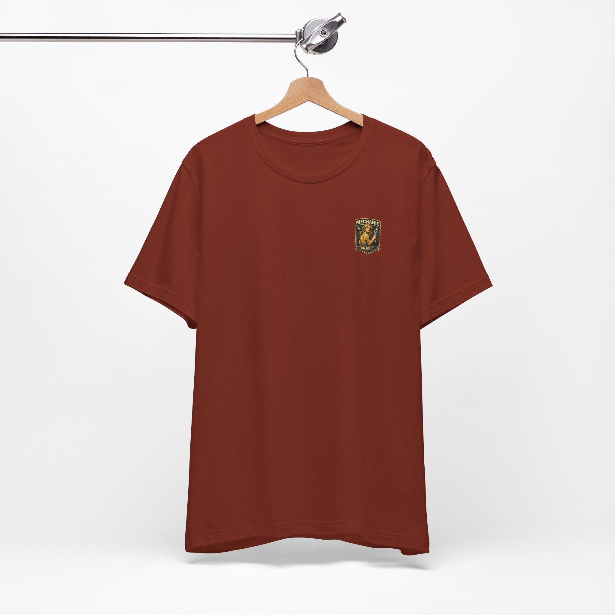 Mechanic On Duty Tee — Vintage Pinup Garage Shirt