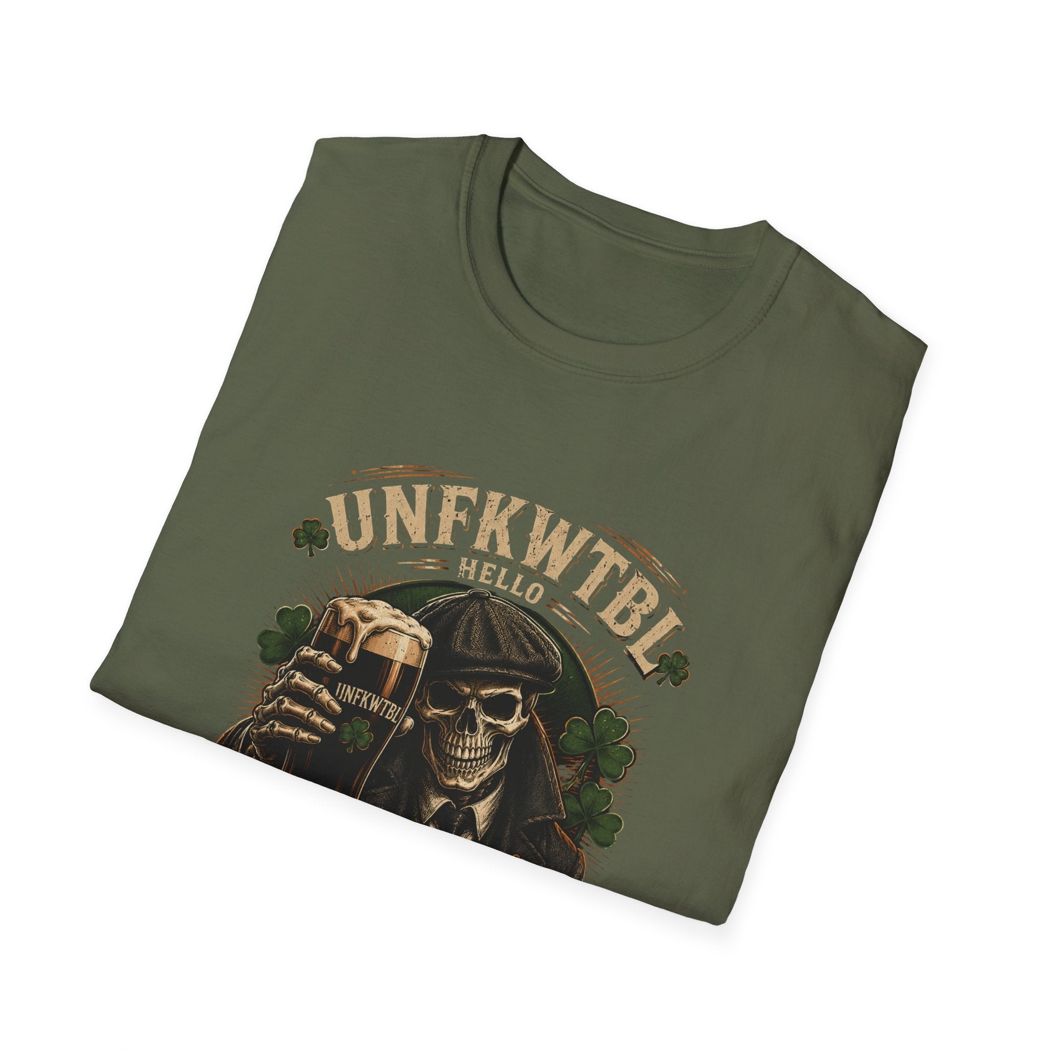 Darkness Hello T-Shirt — Skull & Beer Gothic Graphic Tee