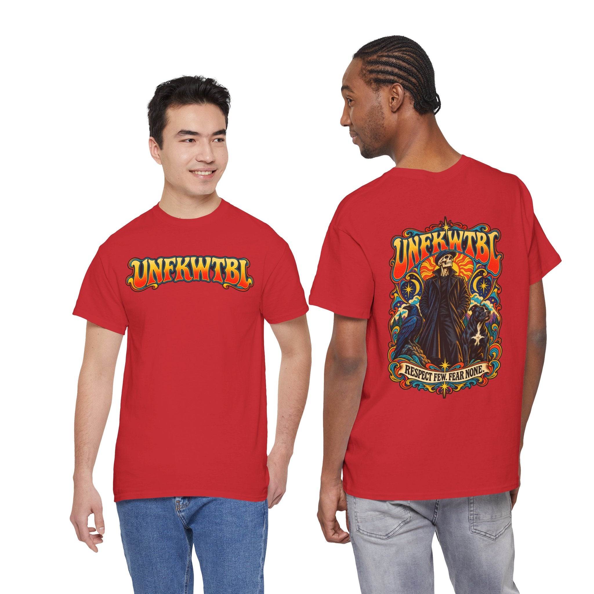 Respect Few. Fear None. Cloaked Figure Graphic Tee