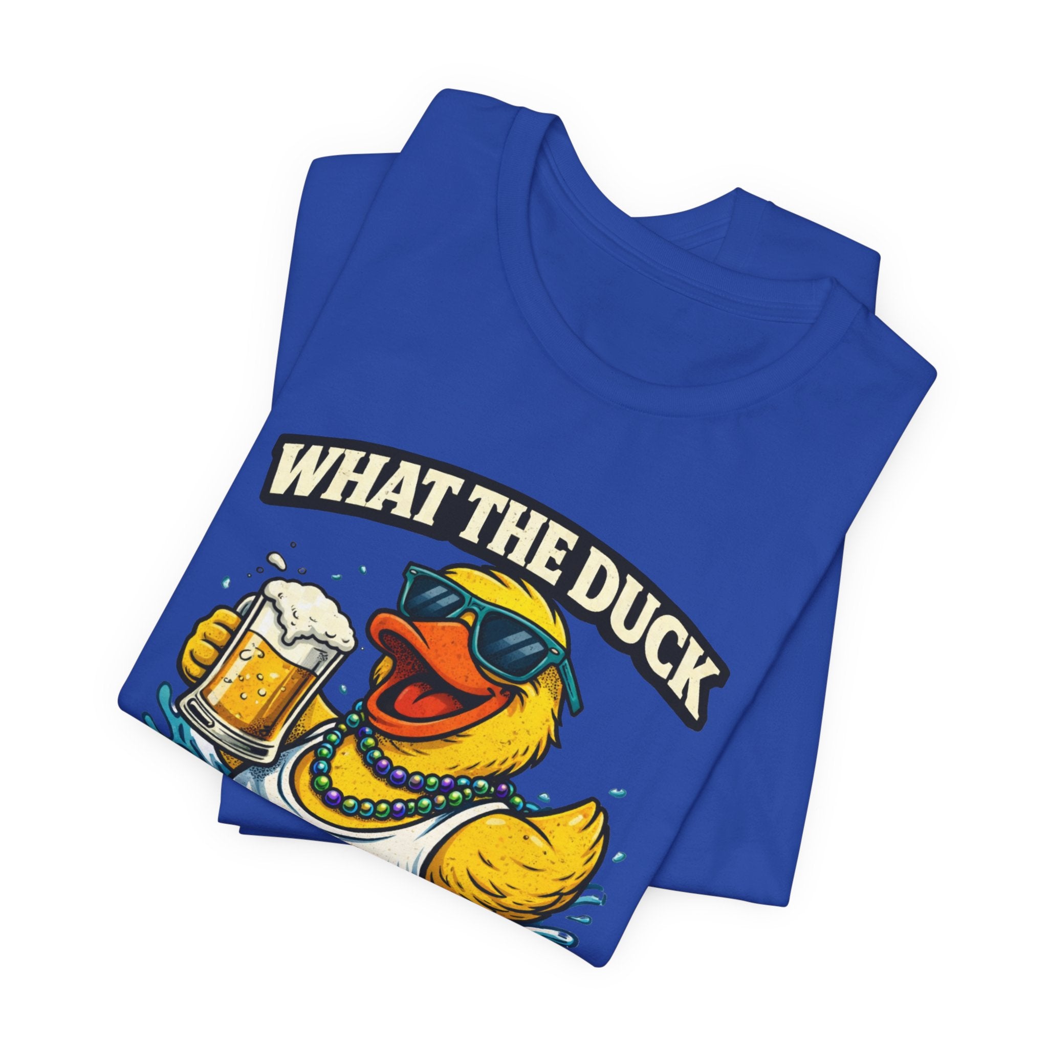 What The Duck Tee — 'No Rules, Just Drinks' Funny Beer Duck T-Shirt