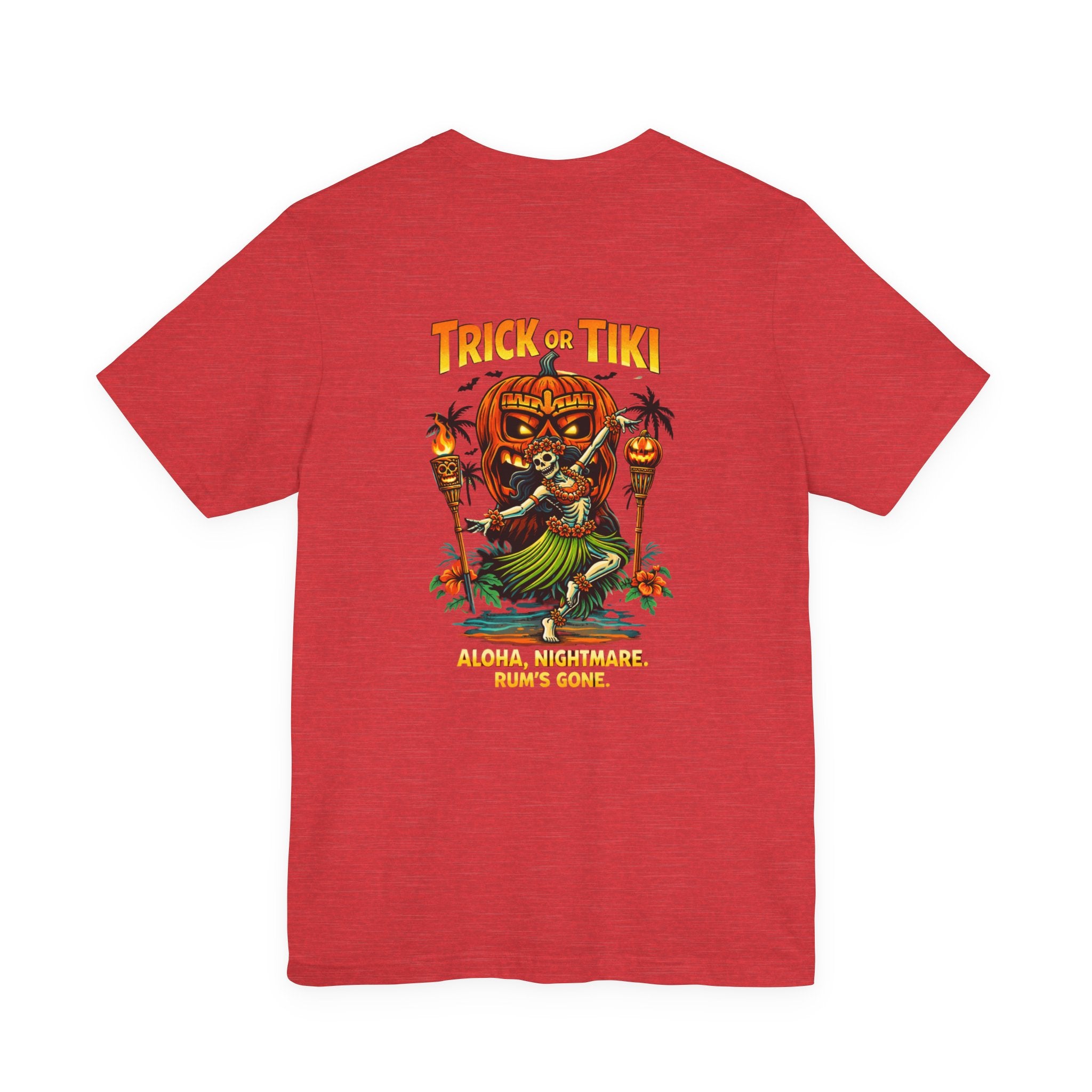 Trick or Tiki Halloween T‑Shirt — Aloha Nightmare Rum’s Gone