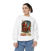 Funny Christmas Sweatshirt - Making a List, Slashing It Twice