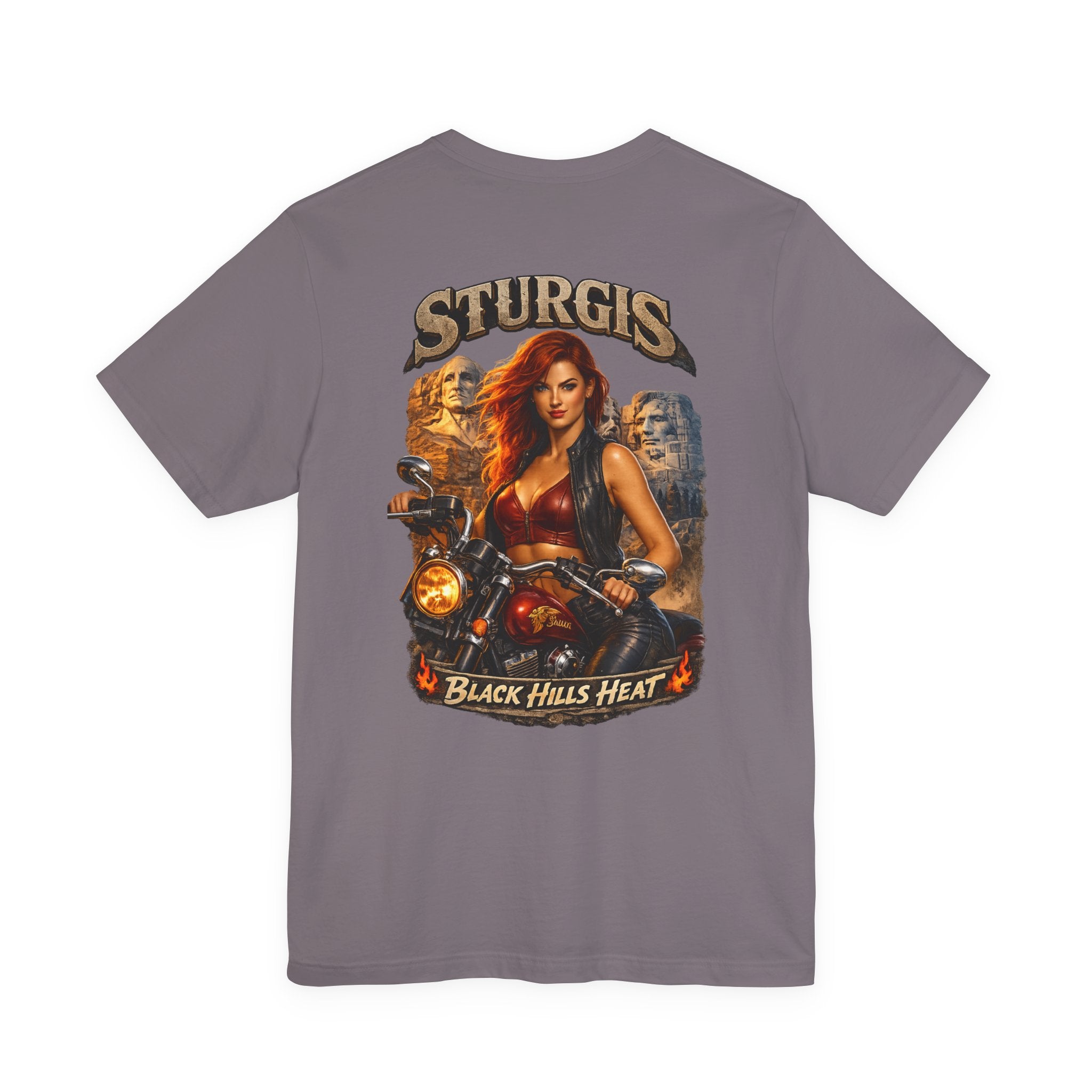 Sturgis Black Hills Heat Motorcycle Tee — Biker Girl Bike Rally T-Shirt