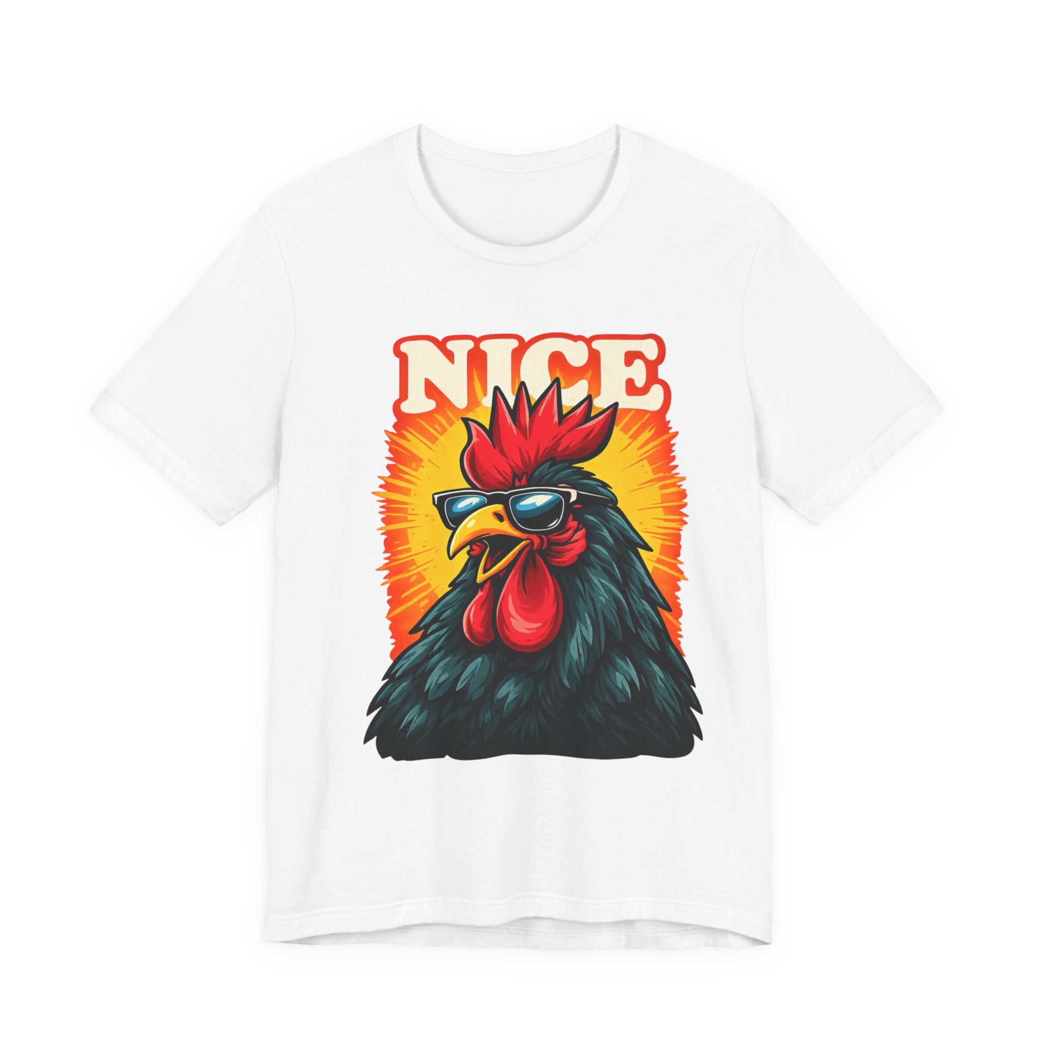 Nice Rooster T-Shirt — Cool Sunglasses Chicken Graphic Tee