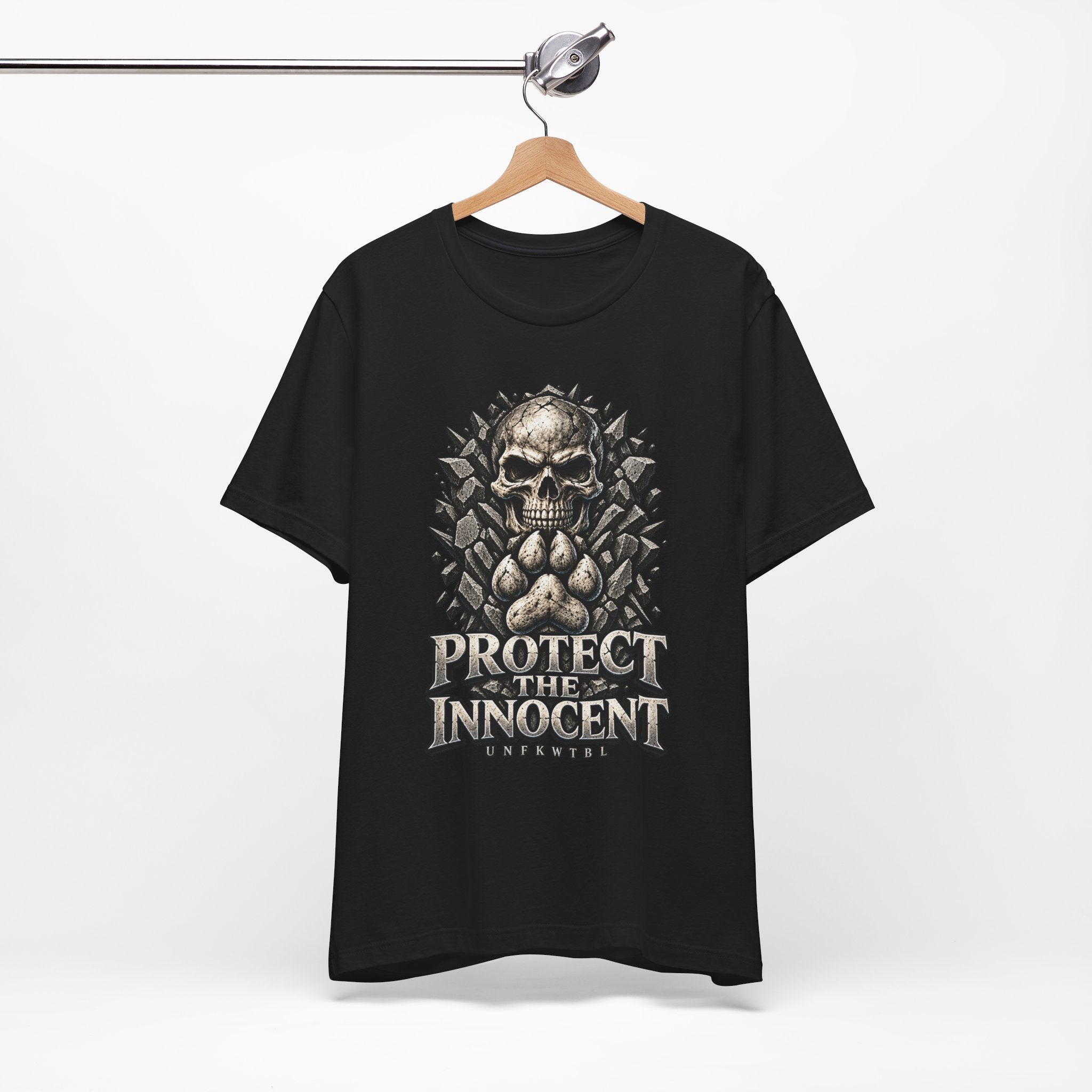 Protect the Innocent Skull Tee — "Harm Them... Answer For It." Statement T-Shirt