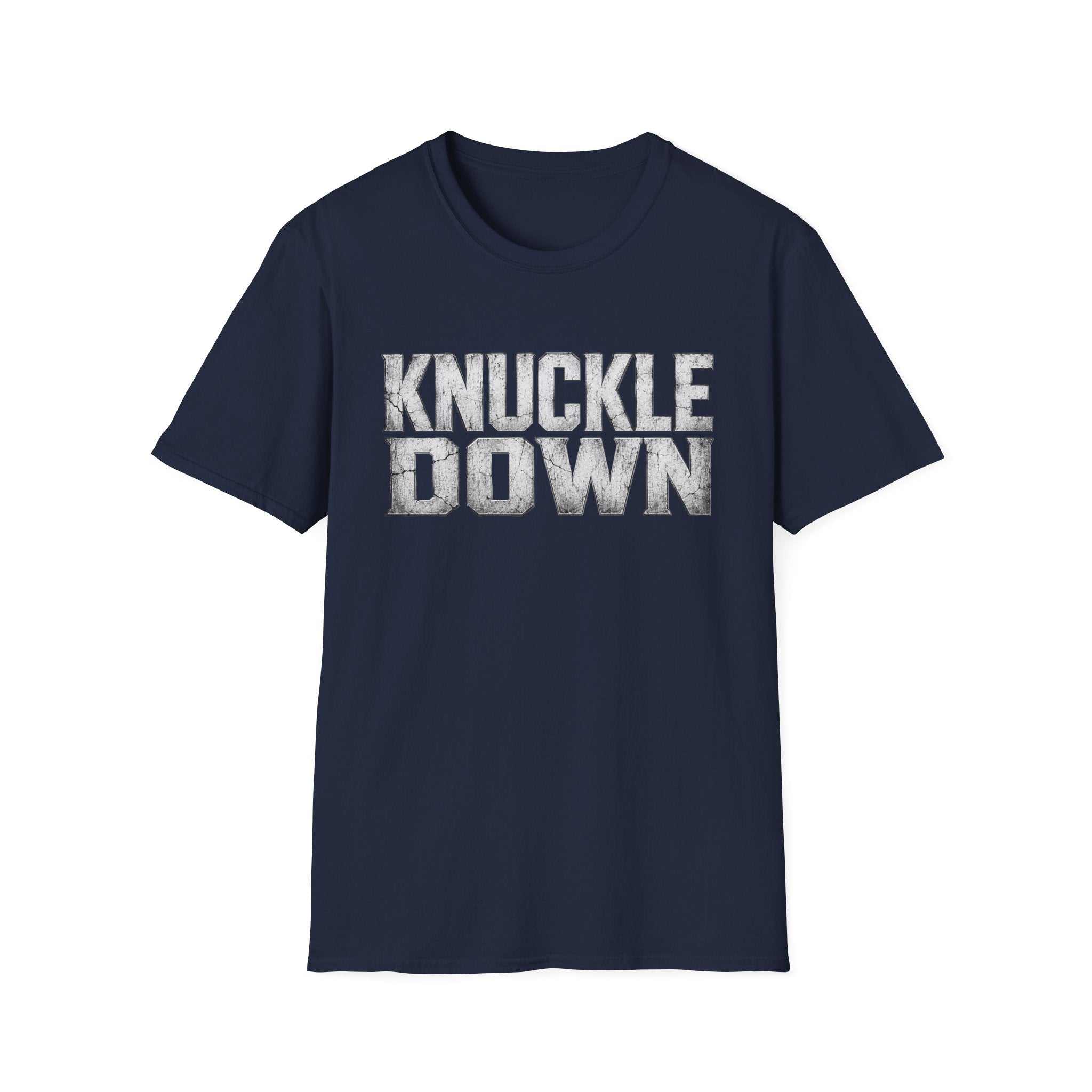 Black Knuckle Down graphic t-shirt with bold distressed print on soft cotton fabric