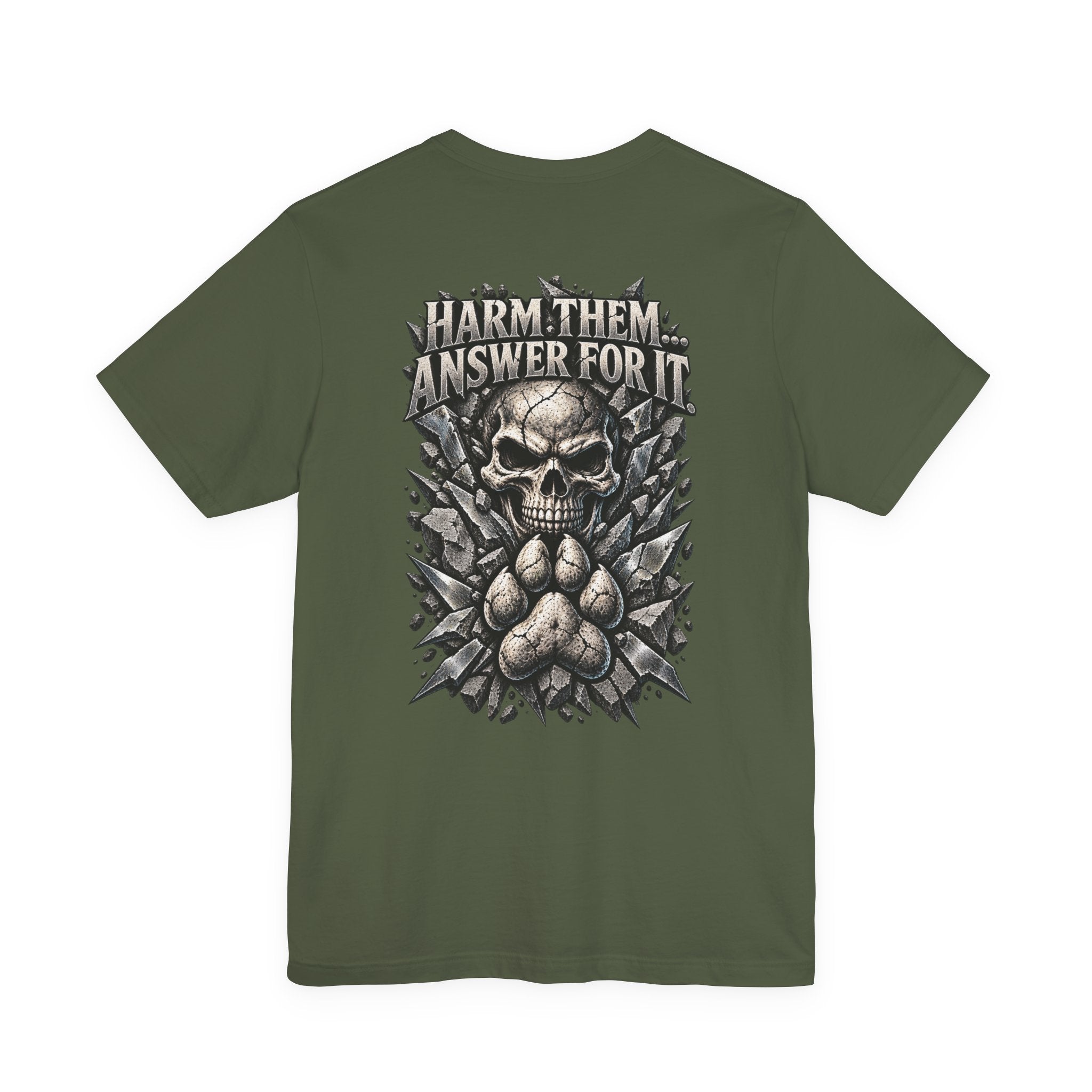 Protect the Innocent Skull Tee — "Harm Them... Answer For It." Statement T-Shirt
