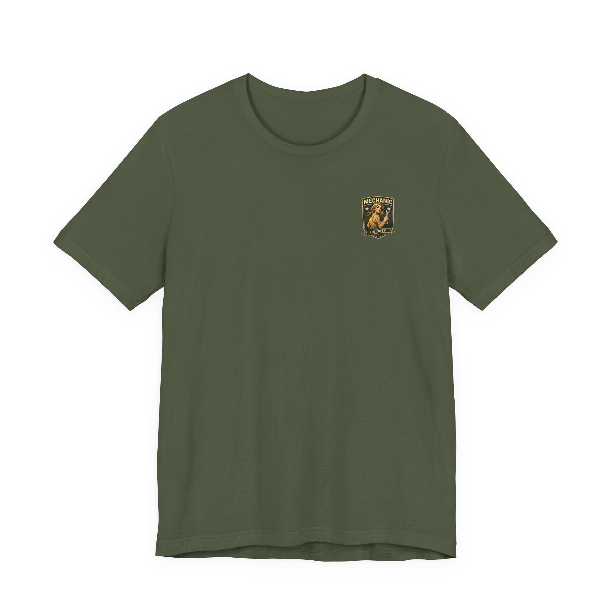 Mechanic On Duty Tee — Vintage Pinup Garage Shirt