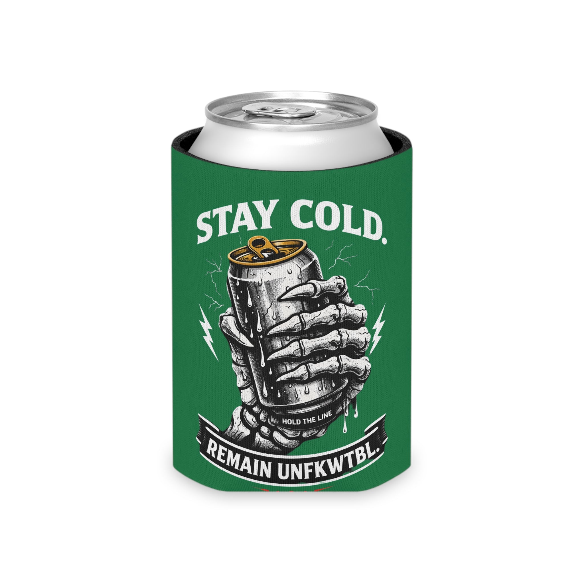 Gettin' Lucky / Stay Cold Can Cooler — St. Patrick's Day Pinup Beer Koozie