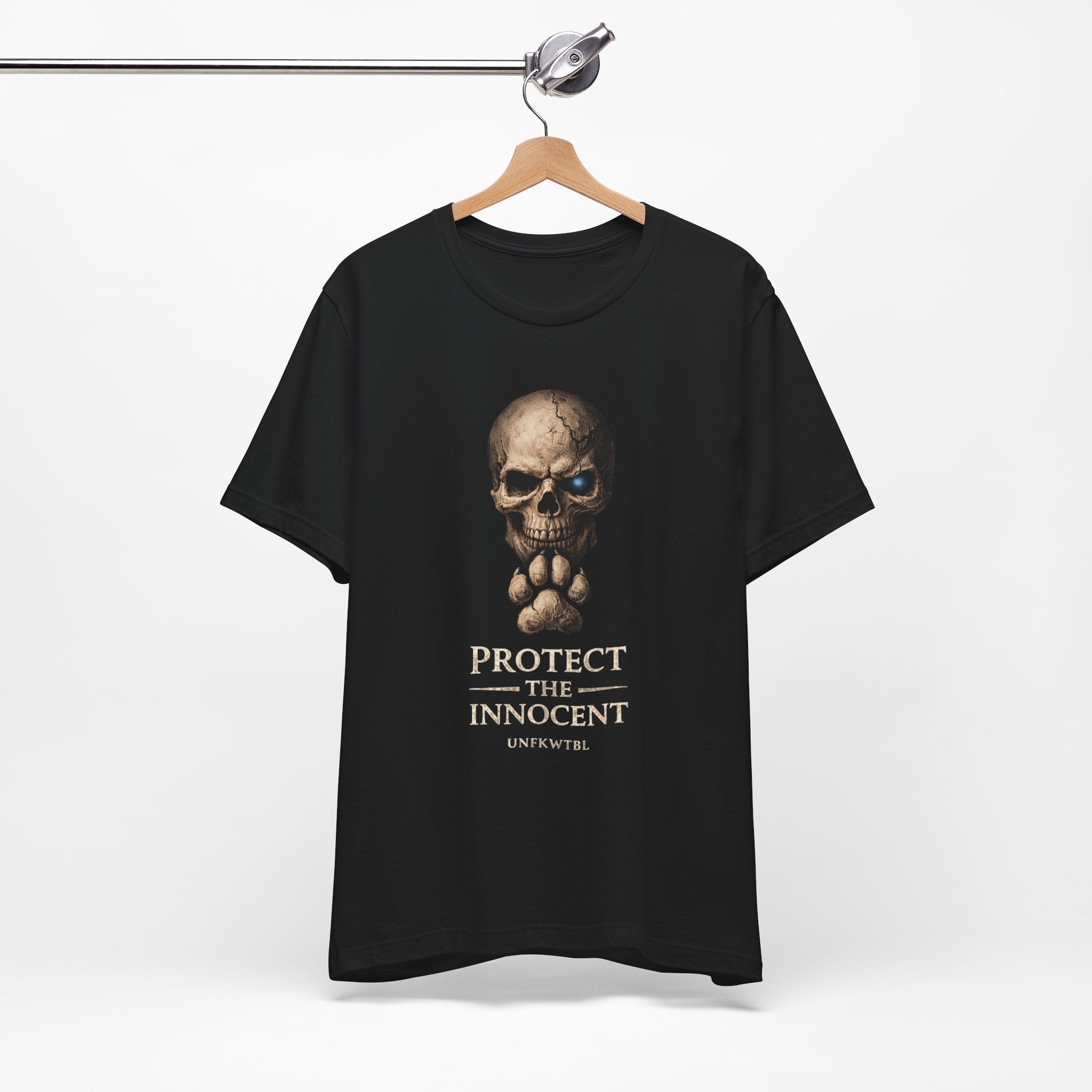 Protect the Innocent Skull Tee — "Harm Them... Answer For It." Statement T-Shirt