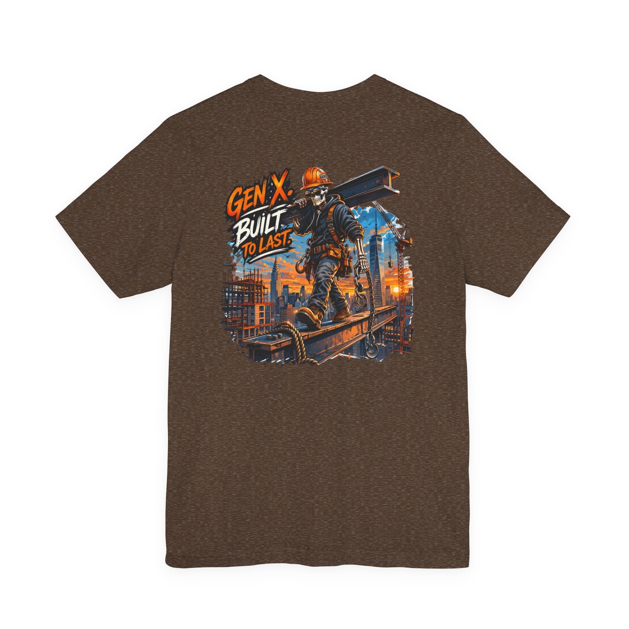 Construction Worker T‑Shirt - "Gen X Built to Last" Vintage Trades Tee