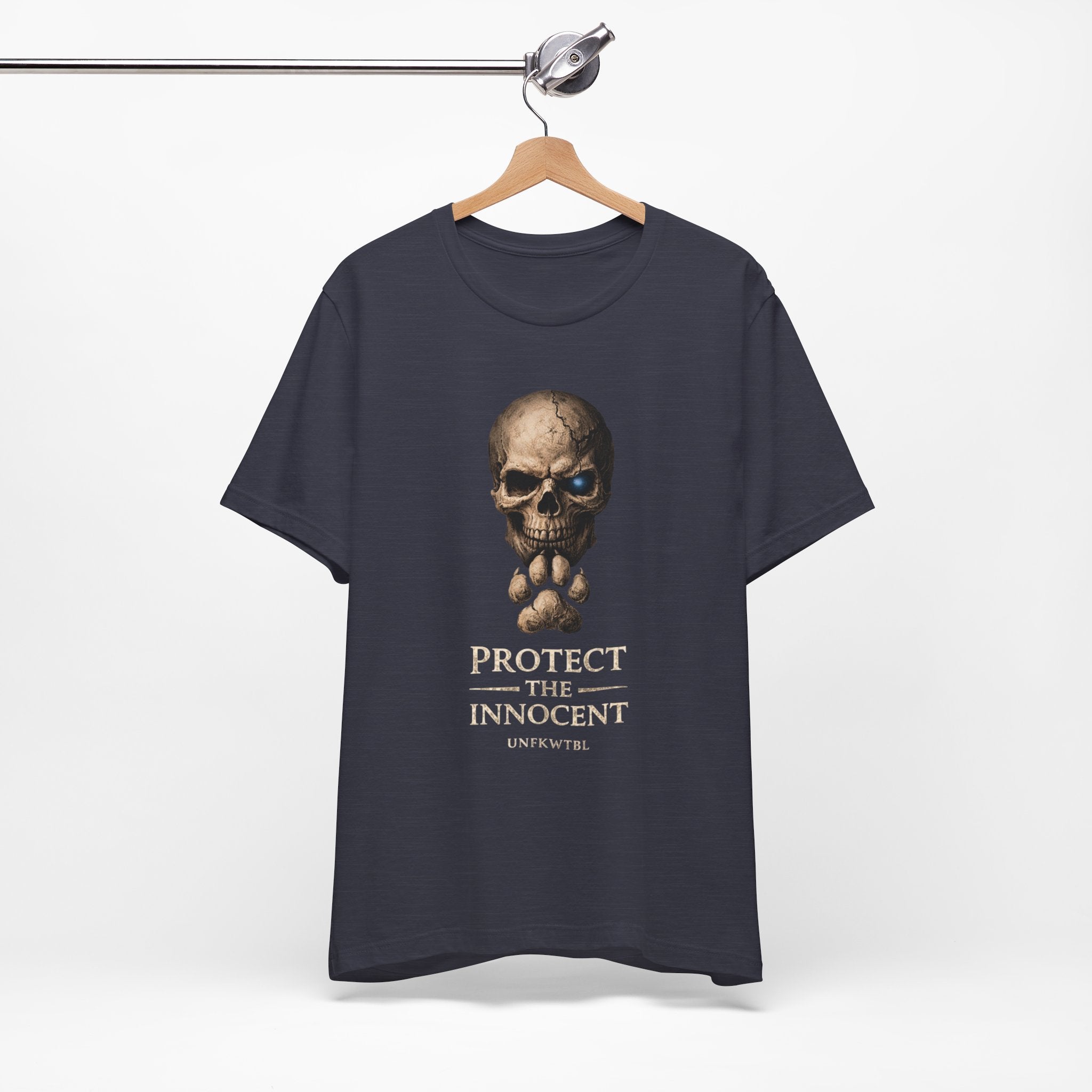 Protect the Innocent Skull Tee — "Harm Them... Answer For It." Statement T-Shirt