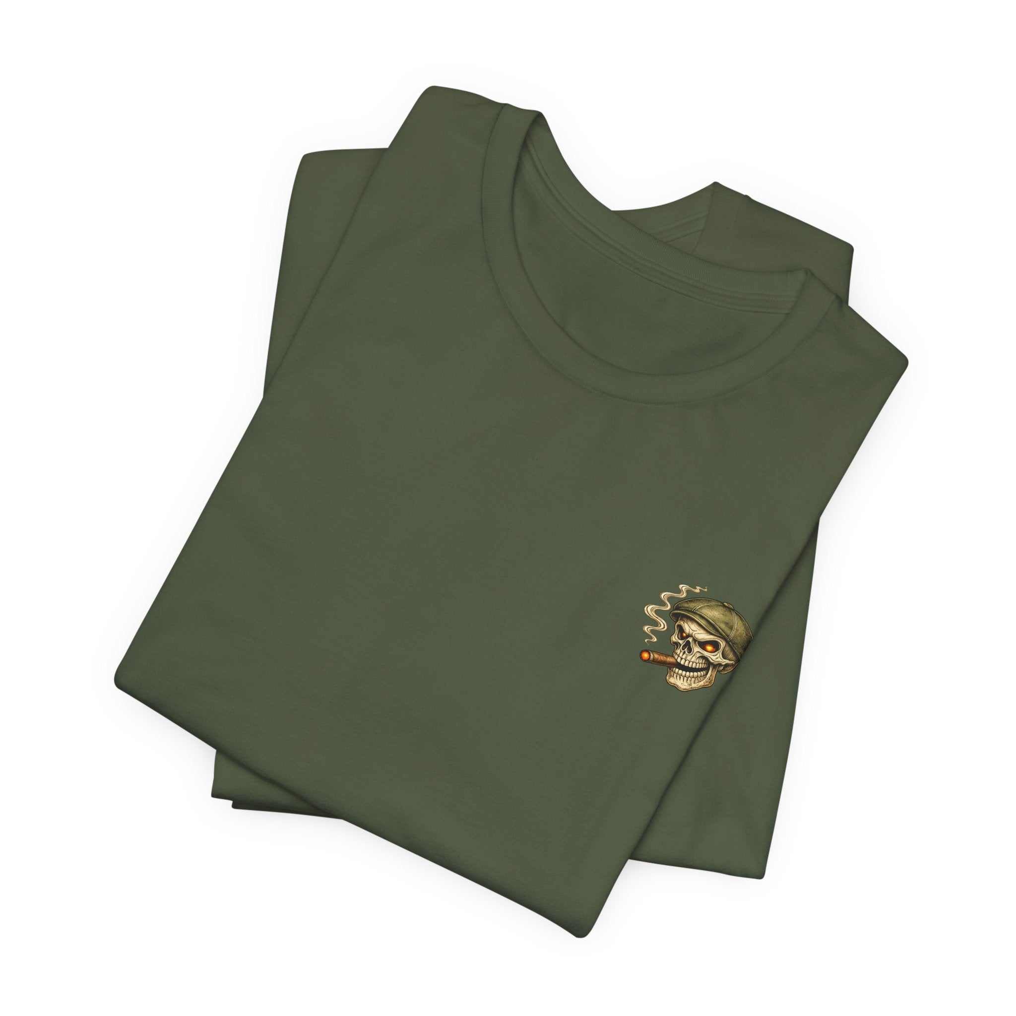 Slow Burn Survivor T-Shirt — Vintage Skull Motorcycle Flame Tee