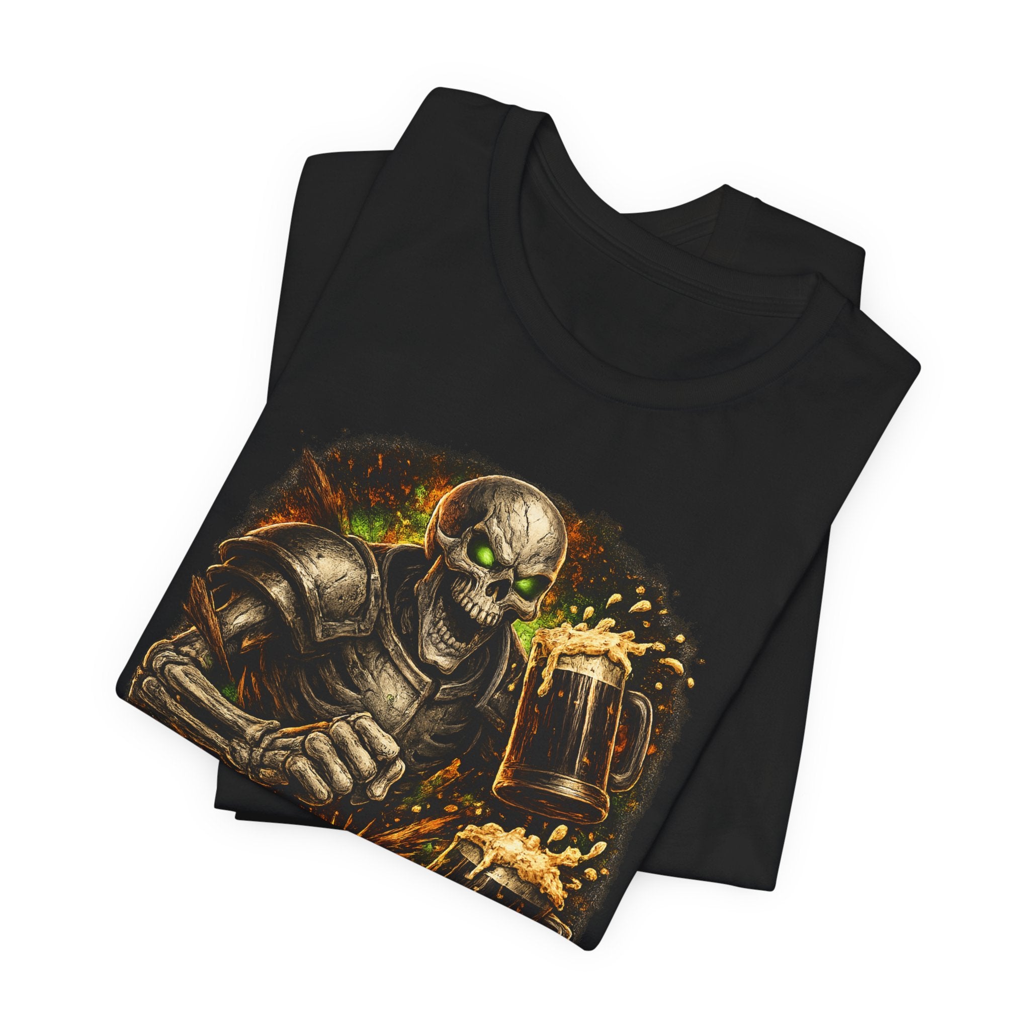 Graphic Tee — 'Bad Decisions Brewed Here' Skeleton Beer Shirt