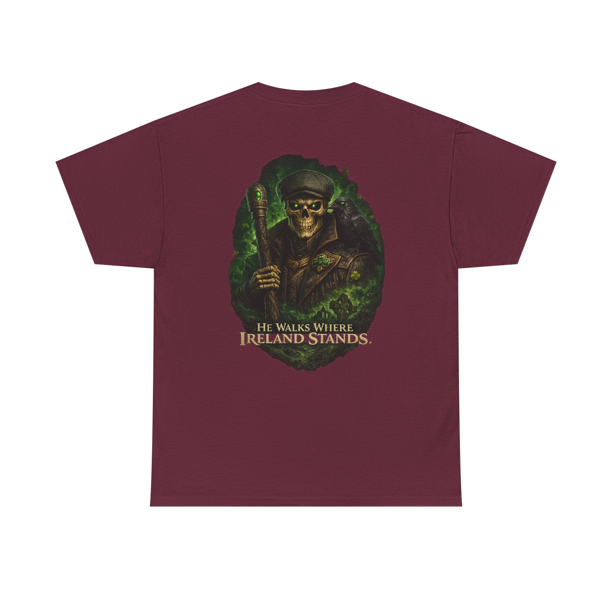 Skull Ranger T-Shirt — "He Walks Where Ireland Stands" Irish Celtic Graphic Tee