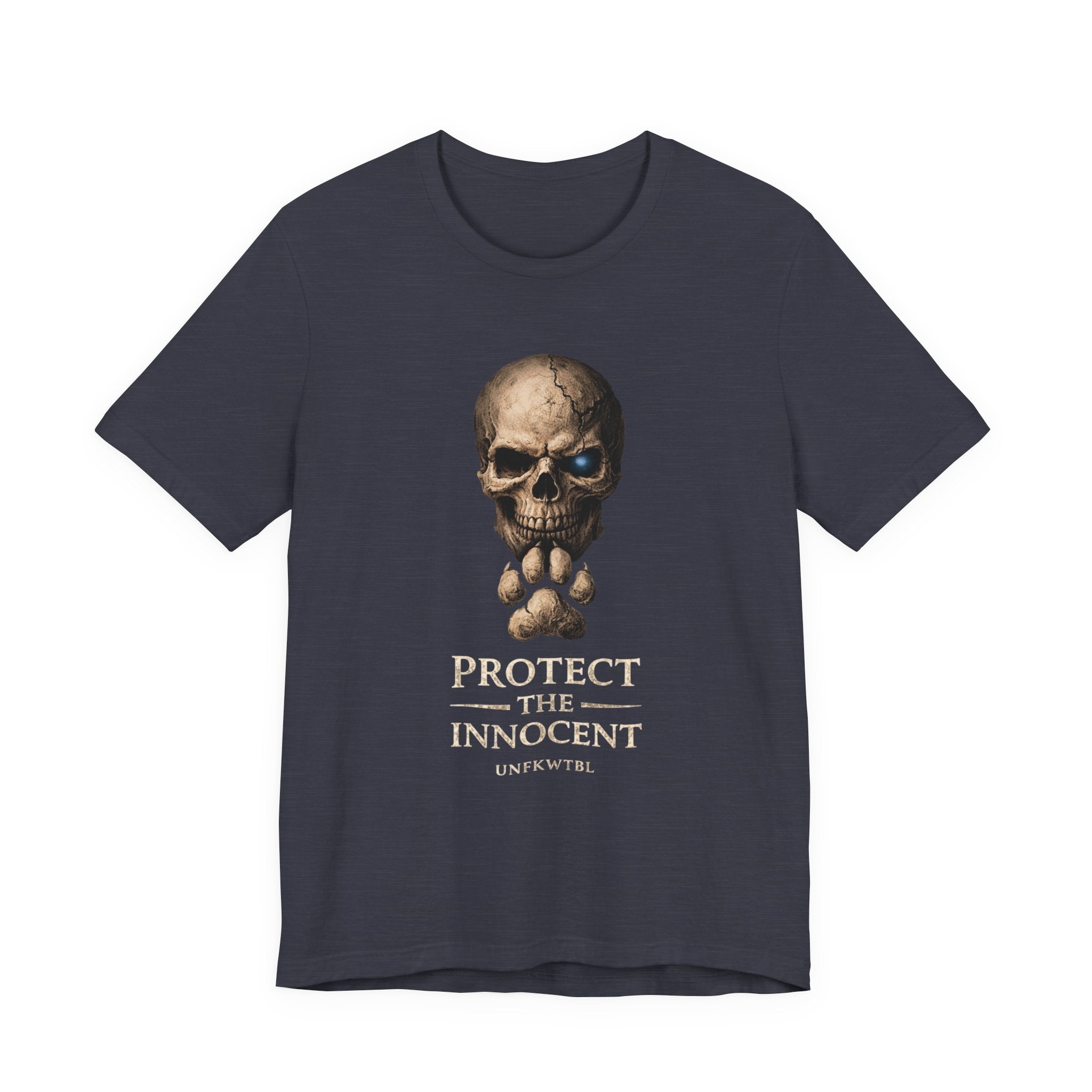 Protect the Innocent Skull Tee — "Harm Them... Answer For It." Statement T-Shirt