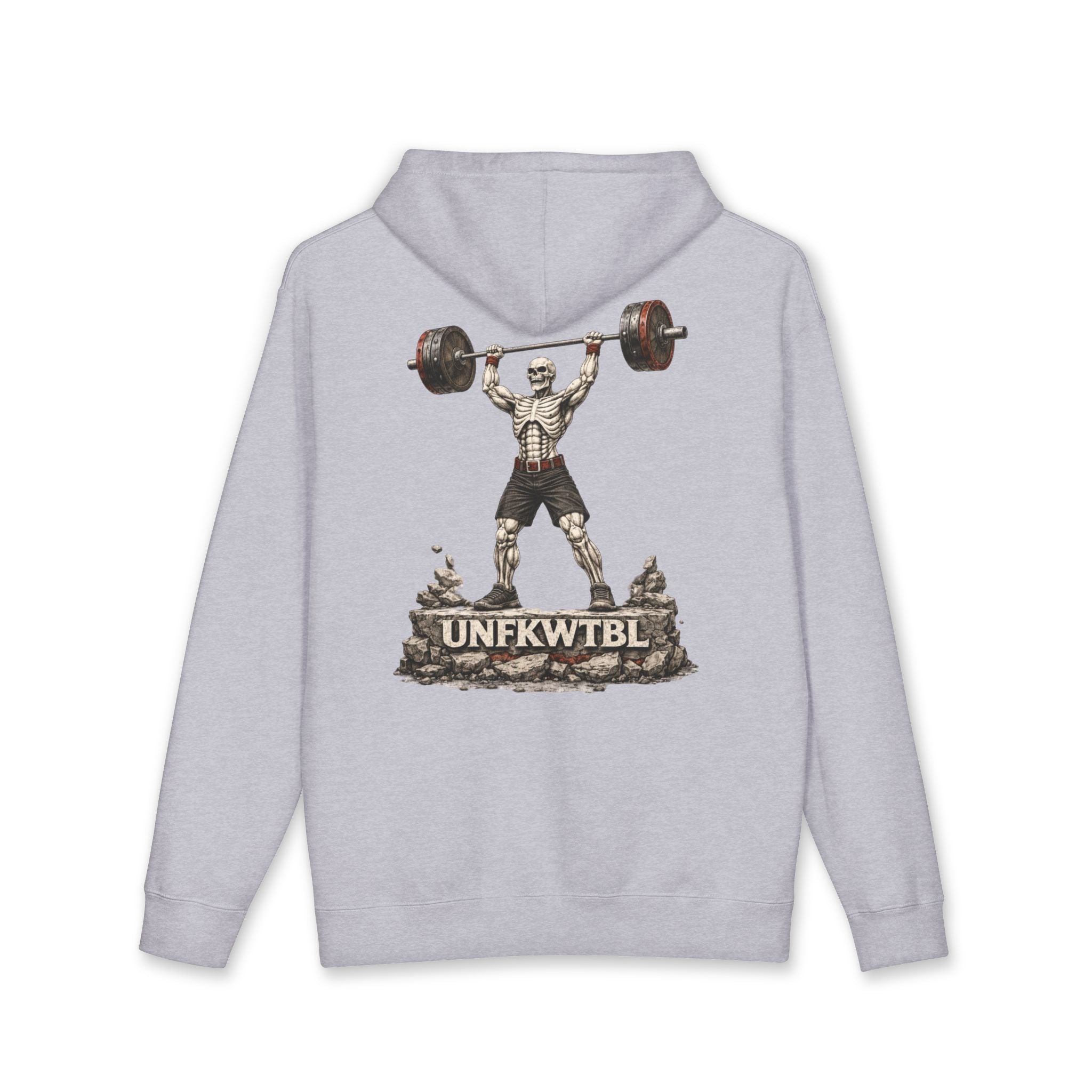 Weightlifter Skull Hoodie — UNFKWTBL Barbell Gym Hoodie