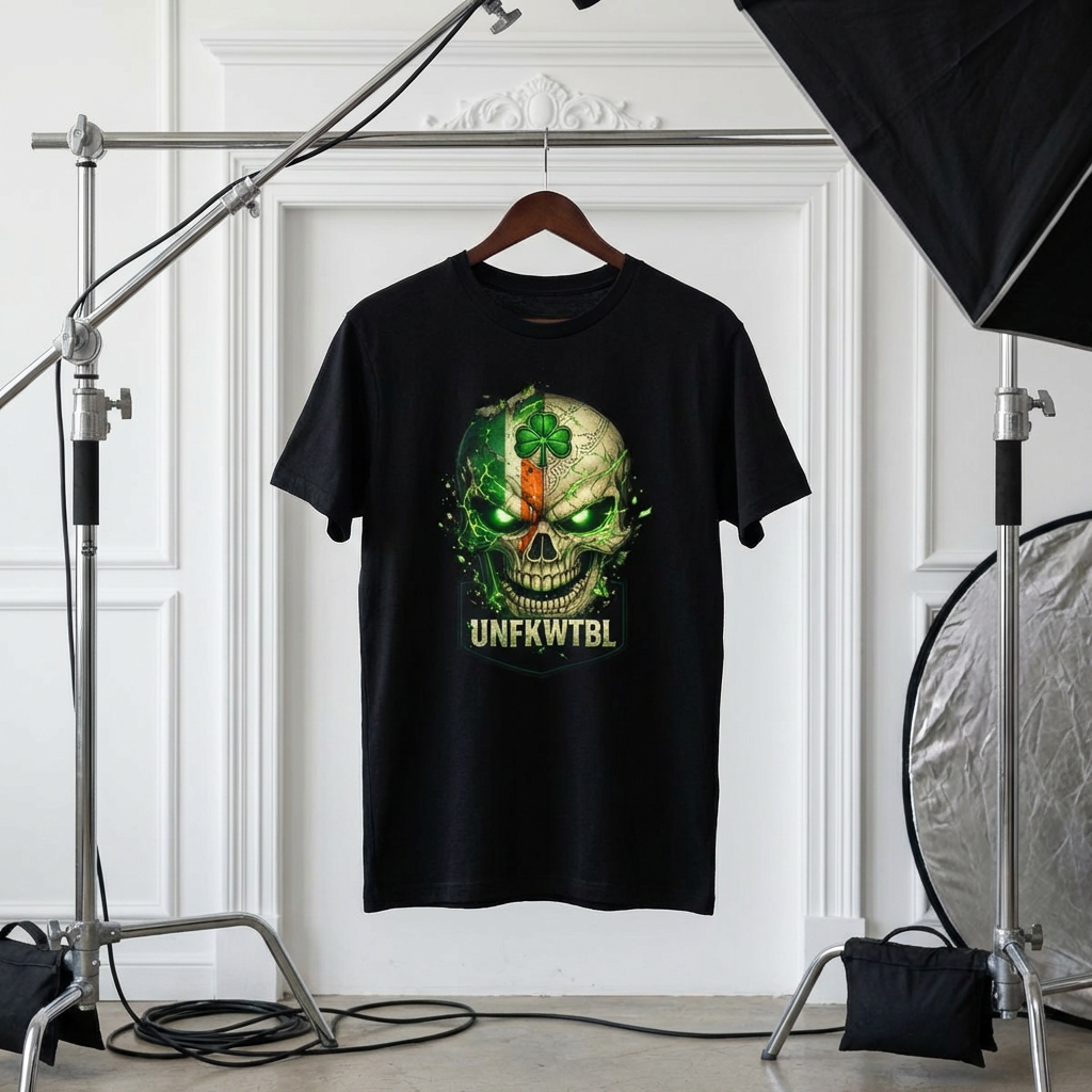 Skull & Shamrock T-Shirt — UNFKWTBL Irish Lucky Skull Tee
