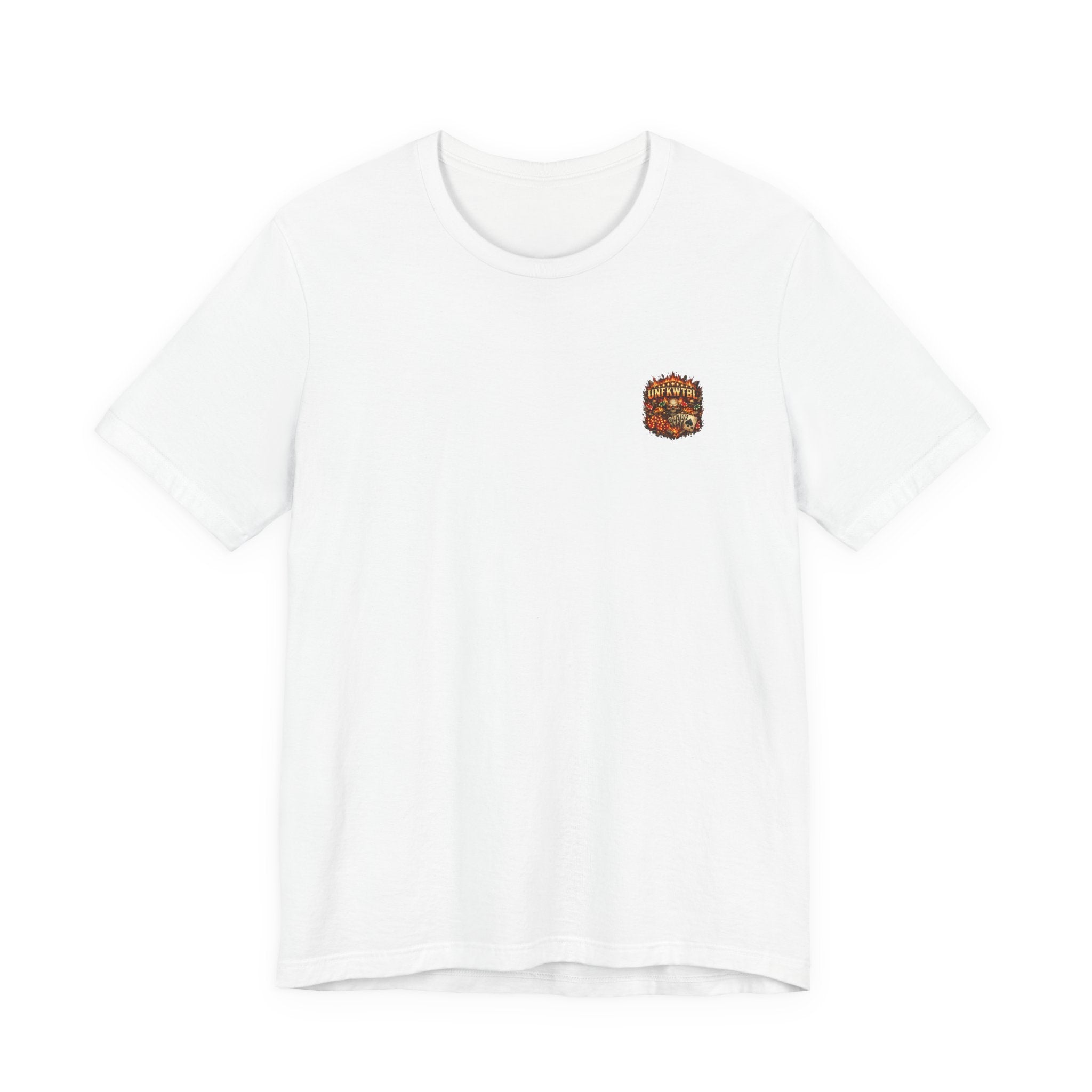 Fear No Luck Skull Graphic Tee — Bold Biker Poker T‑Shirt