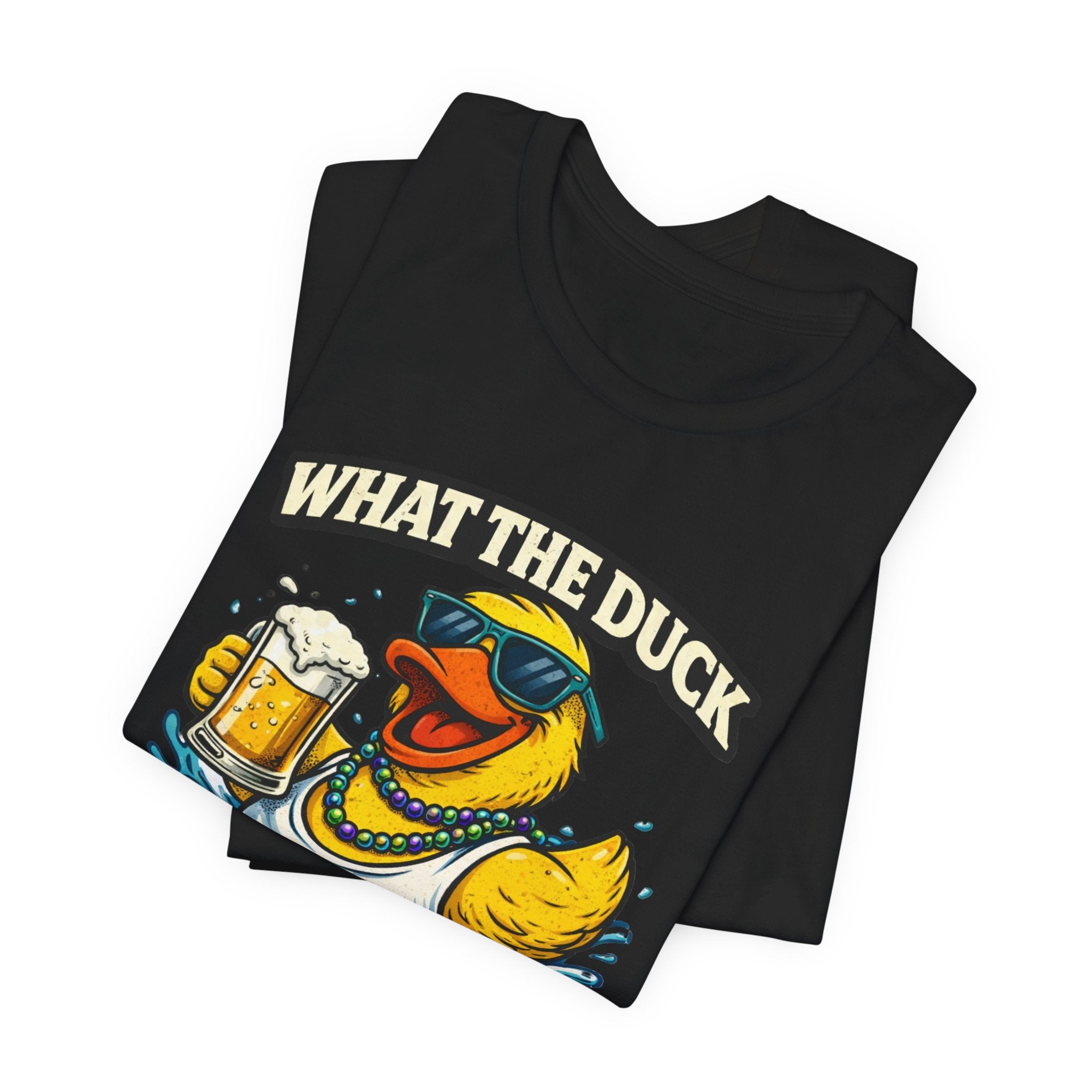 What The Duck Tee — 'No Rules, Just Drinks' Funny Beer Duck T-Shirt
