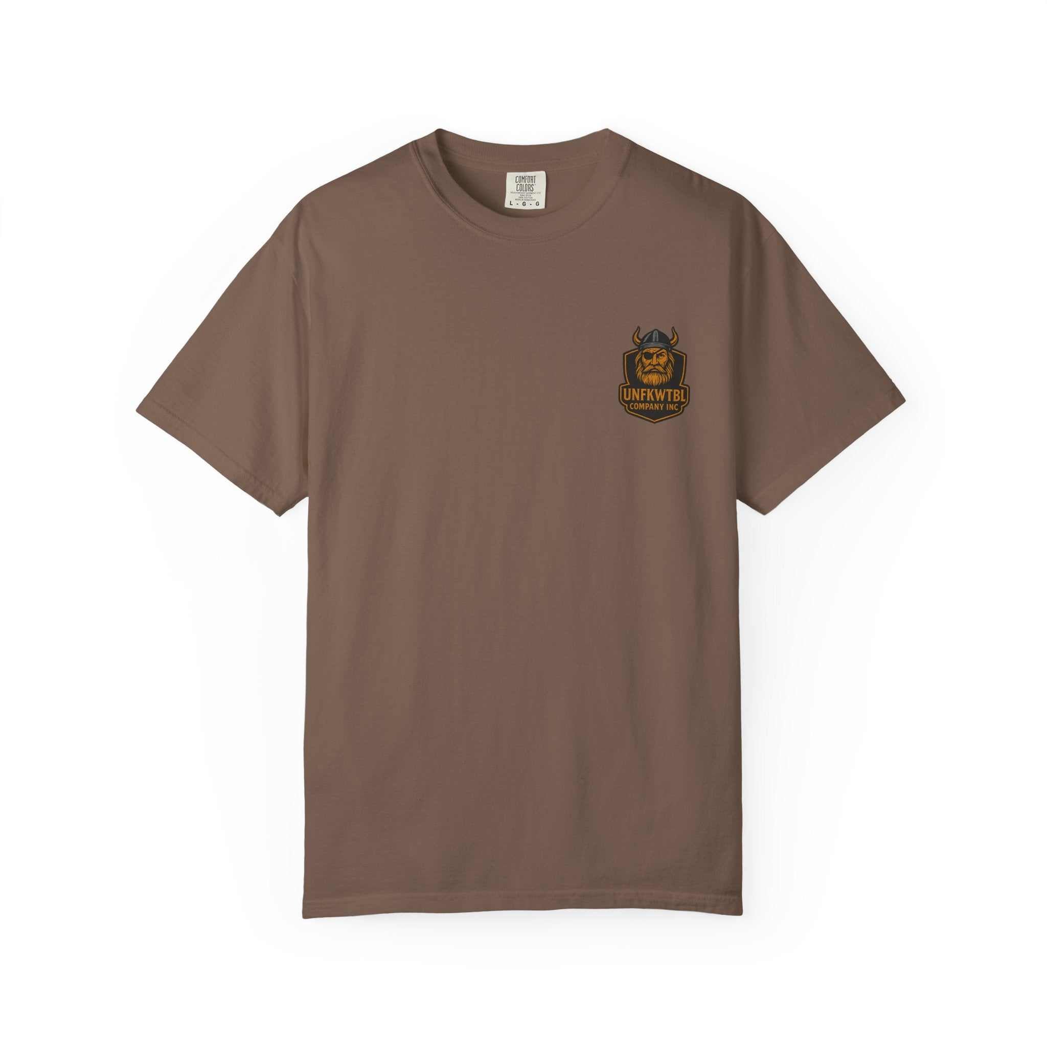 Unisex garment-dyed brown t-shirt with Beast King vintage graphic design and casual fit