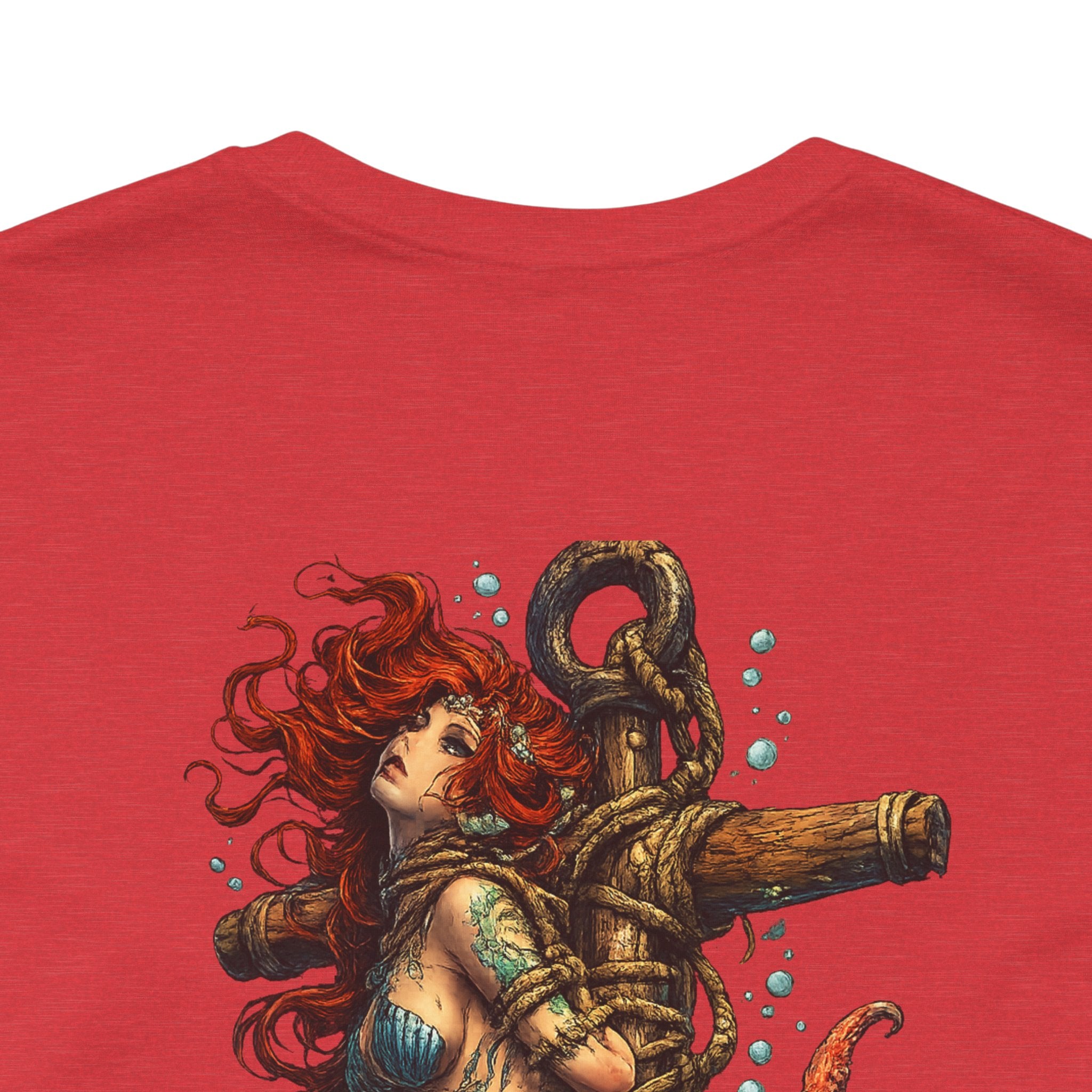 Mermaid Anchor Graphic Tee — Vintage Nautical Octopus Design