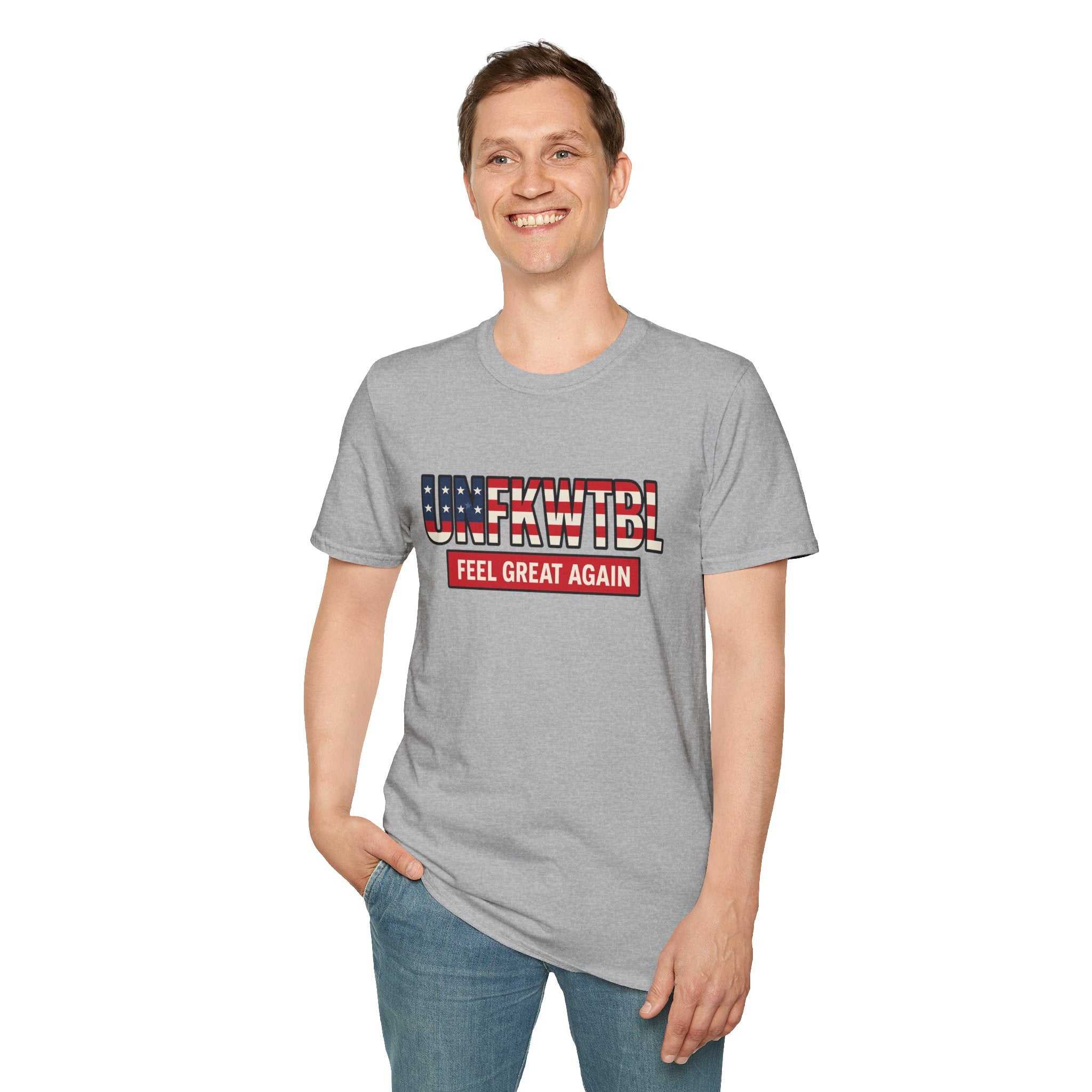 T-Shirt — "FEEL GREAT AGAIN" American Flag Graphic