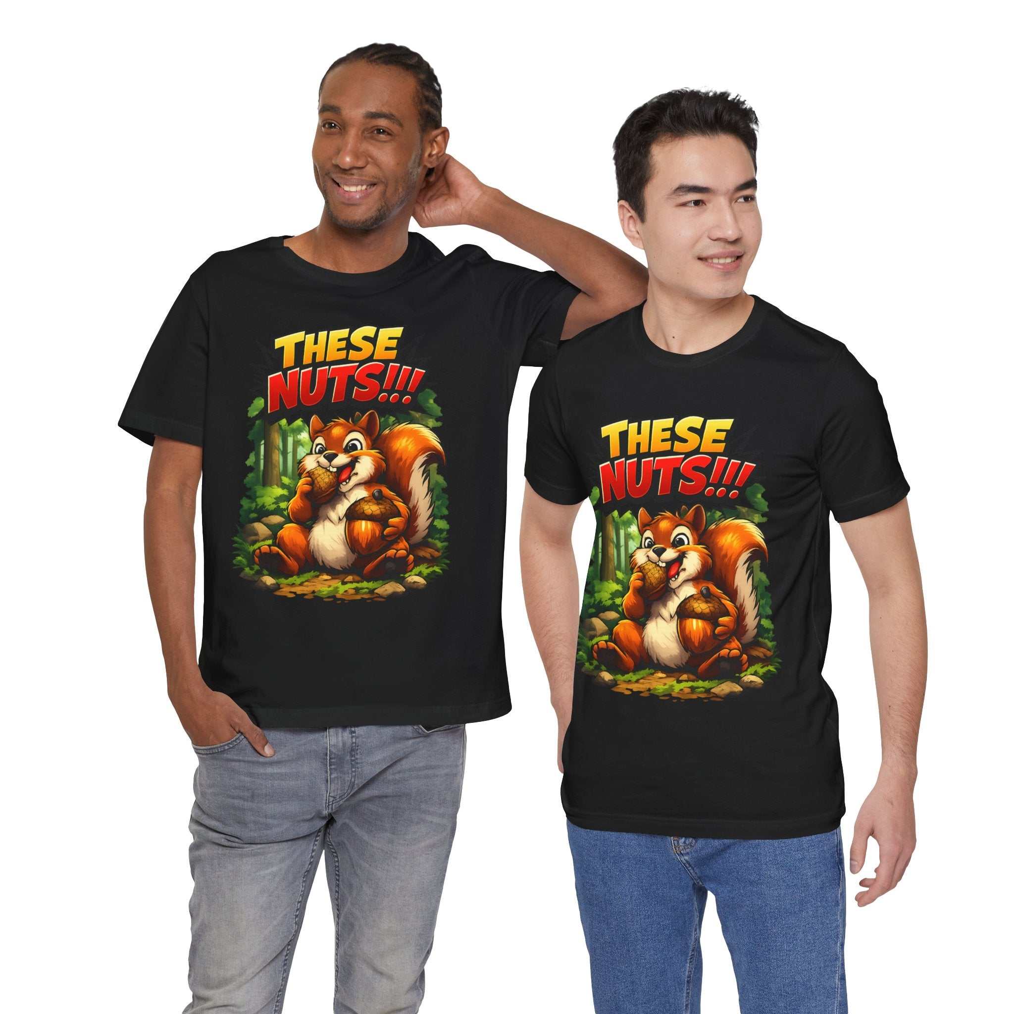 Graphic T-Shirt - Playful Squirrel Woodland Design for Casual Wear