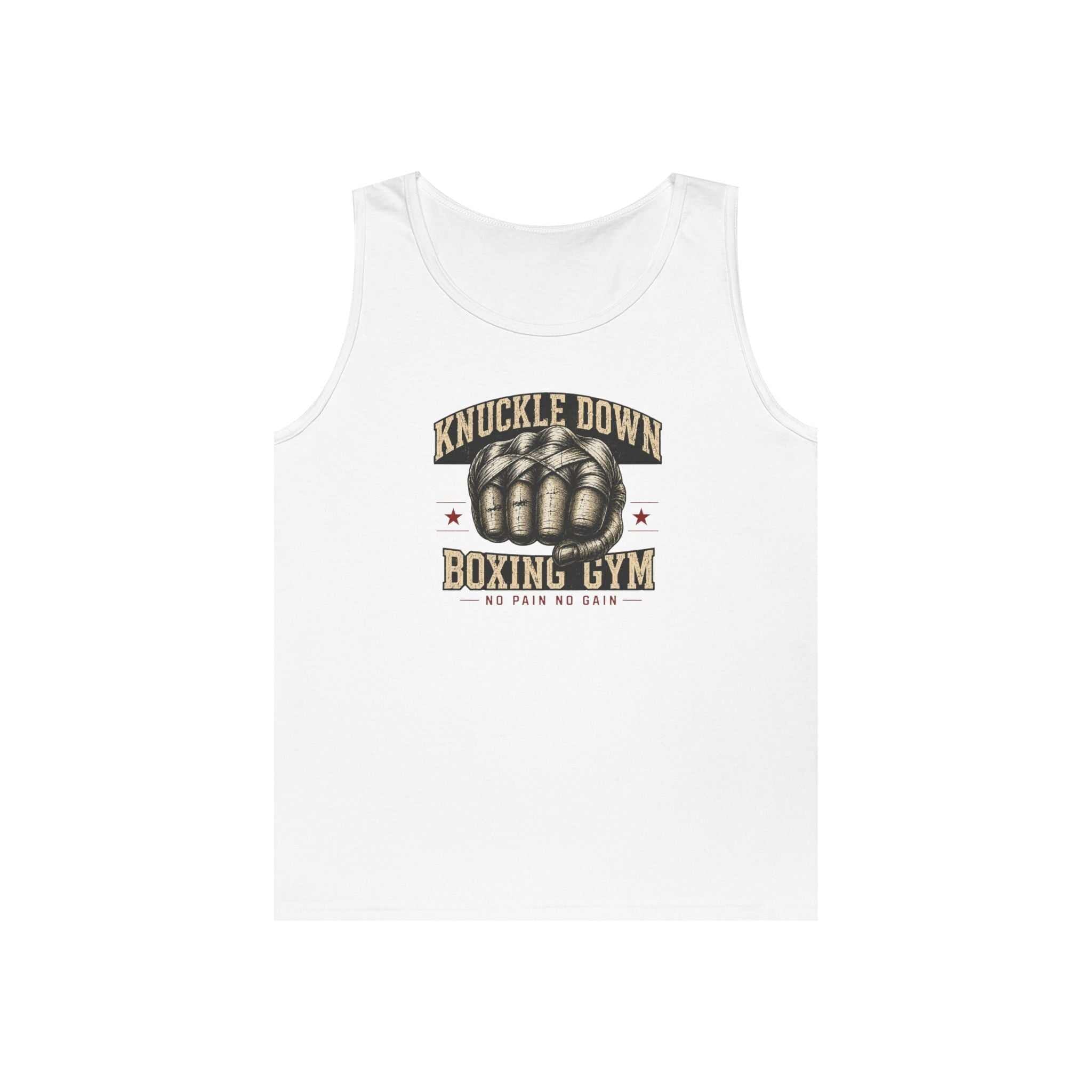 Knuckle Down Boxing Gym Tank Top — Vintage Fist Workout Tank