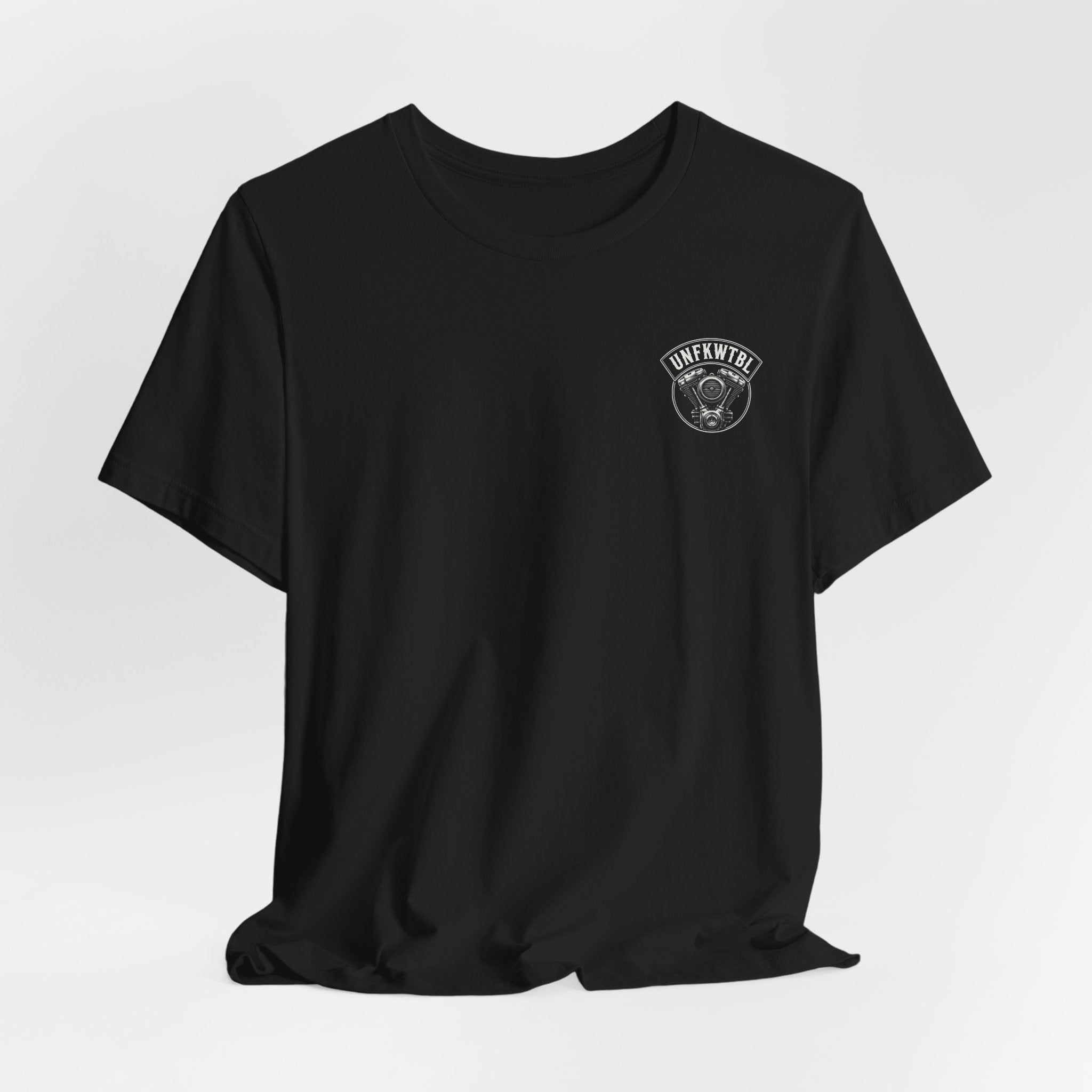 Skull Rider Tee — "UNFKWTBL" Speak Soft Ride Loud Motorcycle T‑Shirt