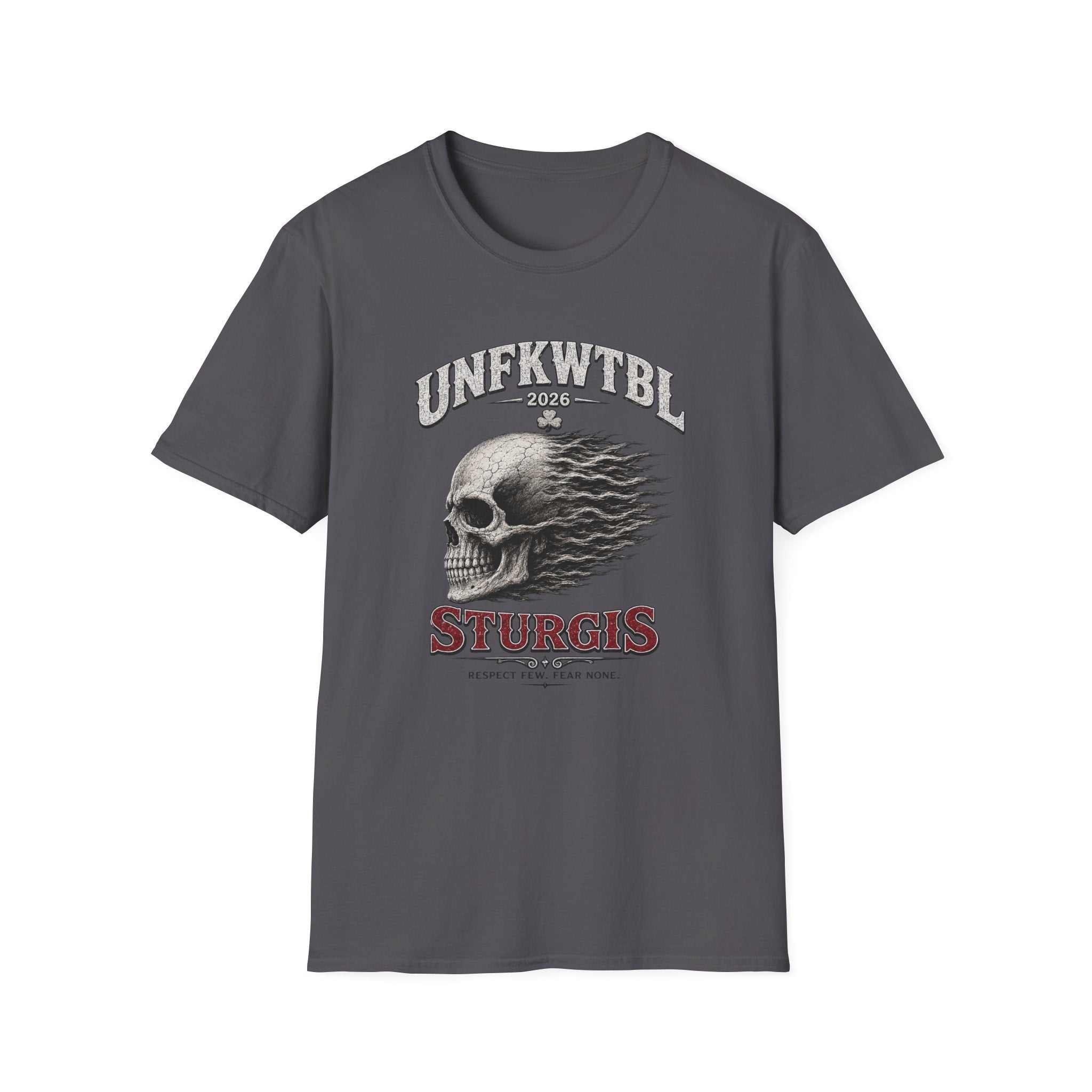 Skull Flame Sturgis T-Shirt — UNFKWTBL 2026 Motorcycle Rally Tee