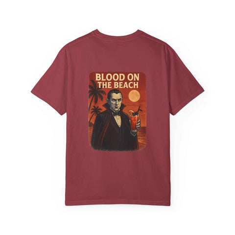 DRACULA Beach Horror Unisex T-shirt, Vintage Vampire Tee, Summer Apparel, Halloween Gift, Beach Party Wear, Unisex Graphic Shirt