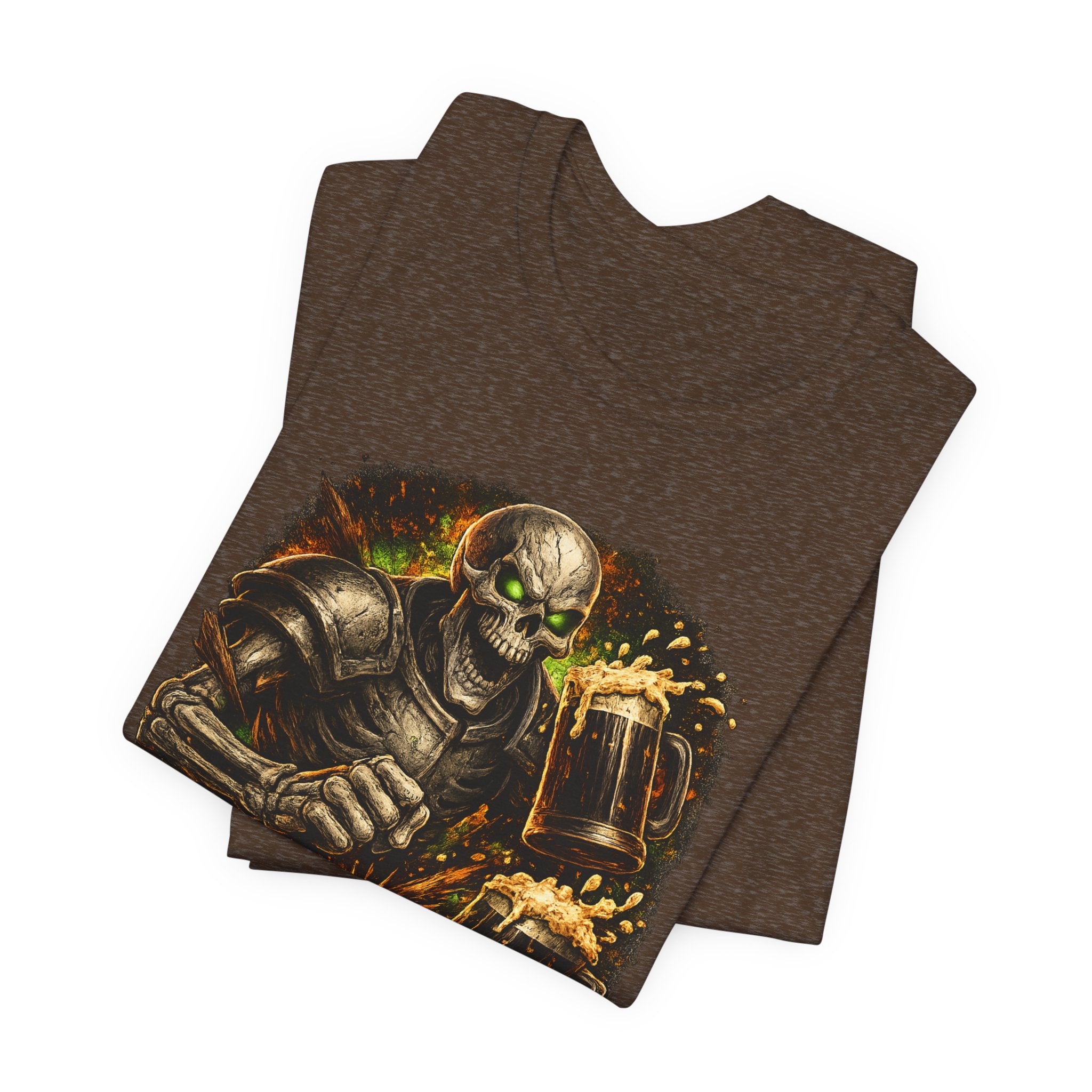 Graphic Tee — 'Bad Decisions Brewed Here' Skeleton Beer Shirt