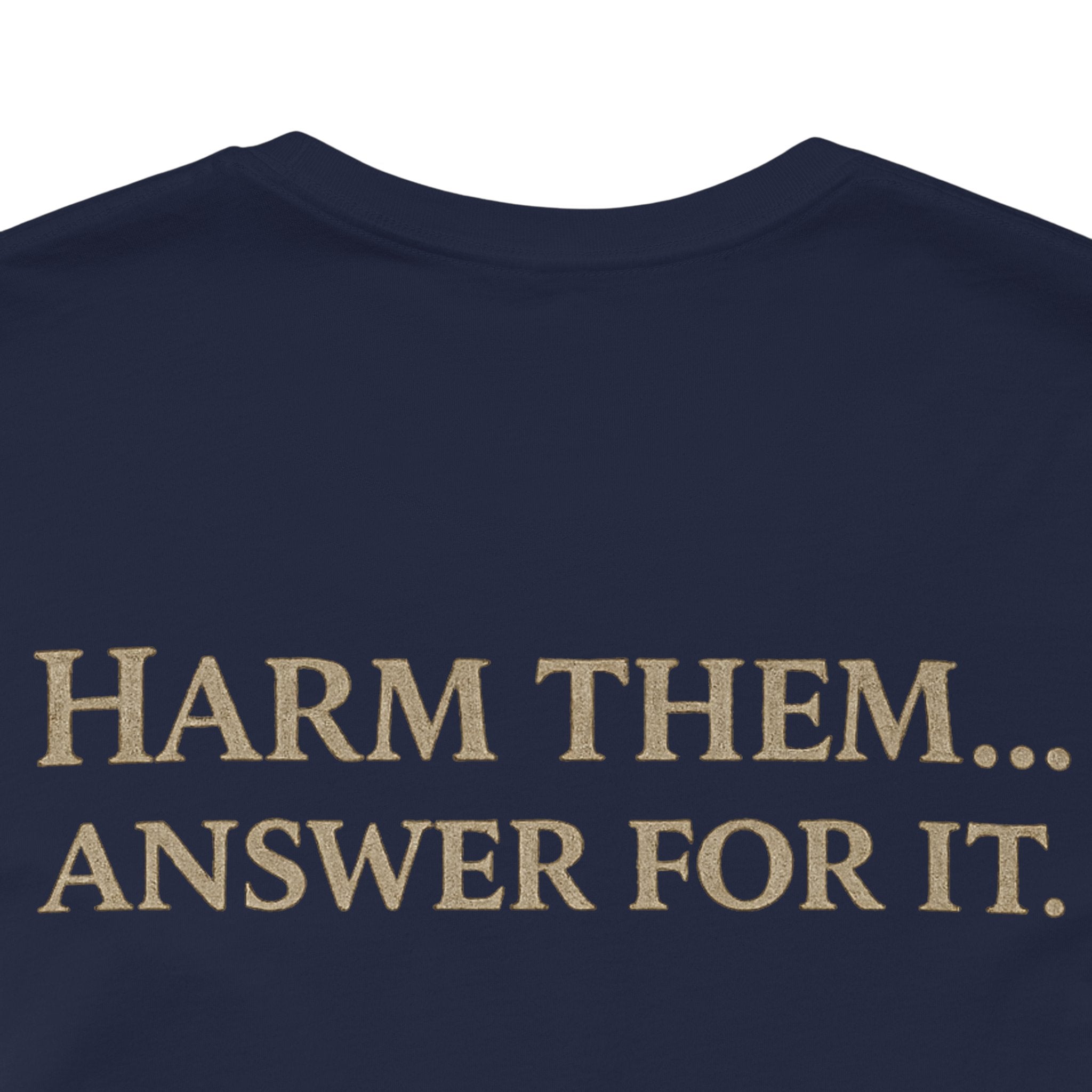 Protect the Innocent Skull Tee — "Harm Them... Answer For It." Statement T-Shirt